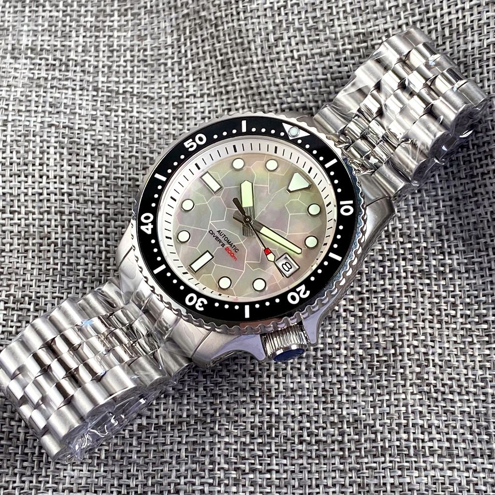 41mm SKX Model 200M Dive Japan NH35A MOP Shell Dial Sapphire Lume Dive Men Watch