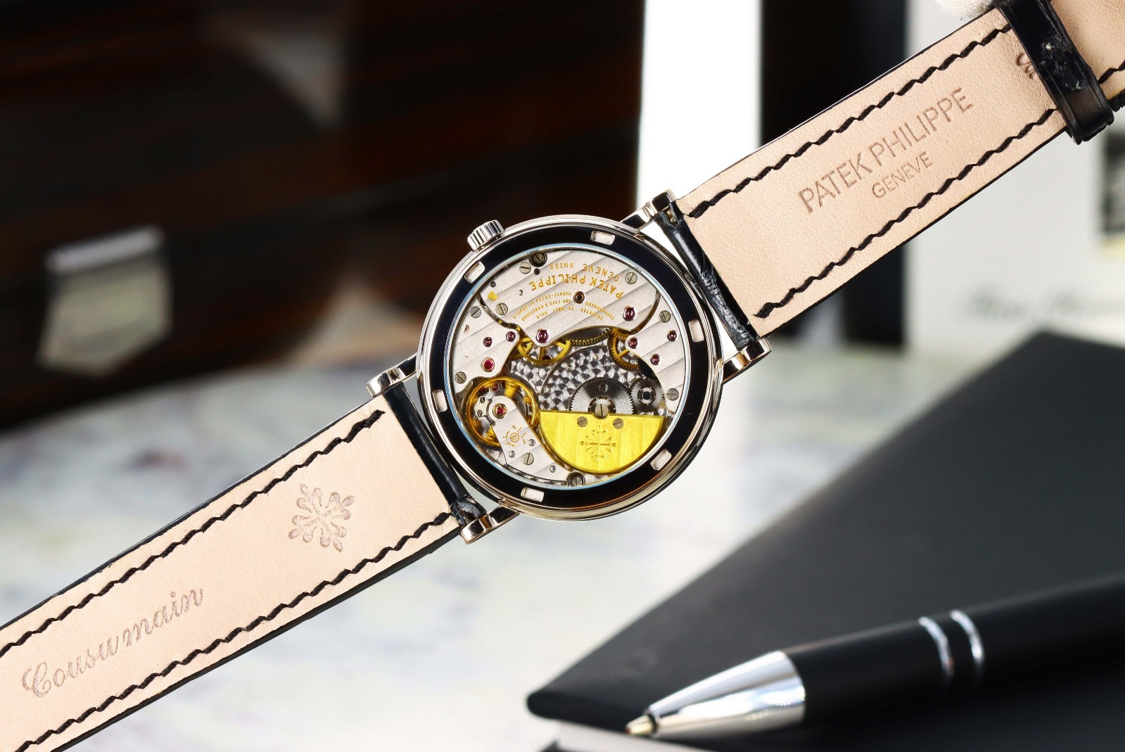Patek Philippe Calatrava 5120G-001 White Lacquer Dial Hobnail Bezel – White Gold