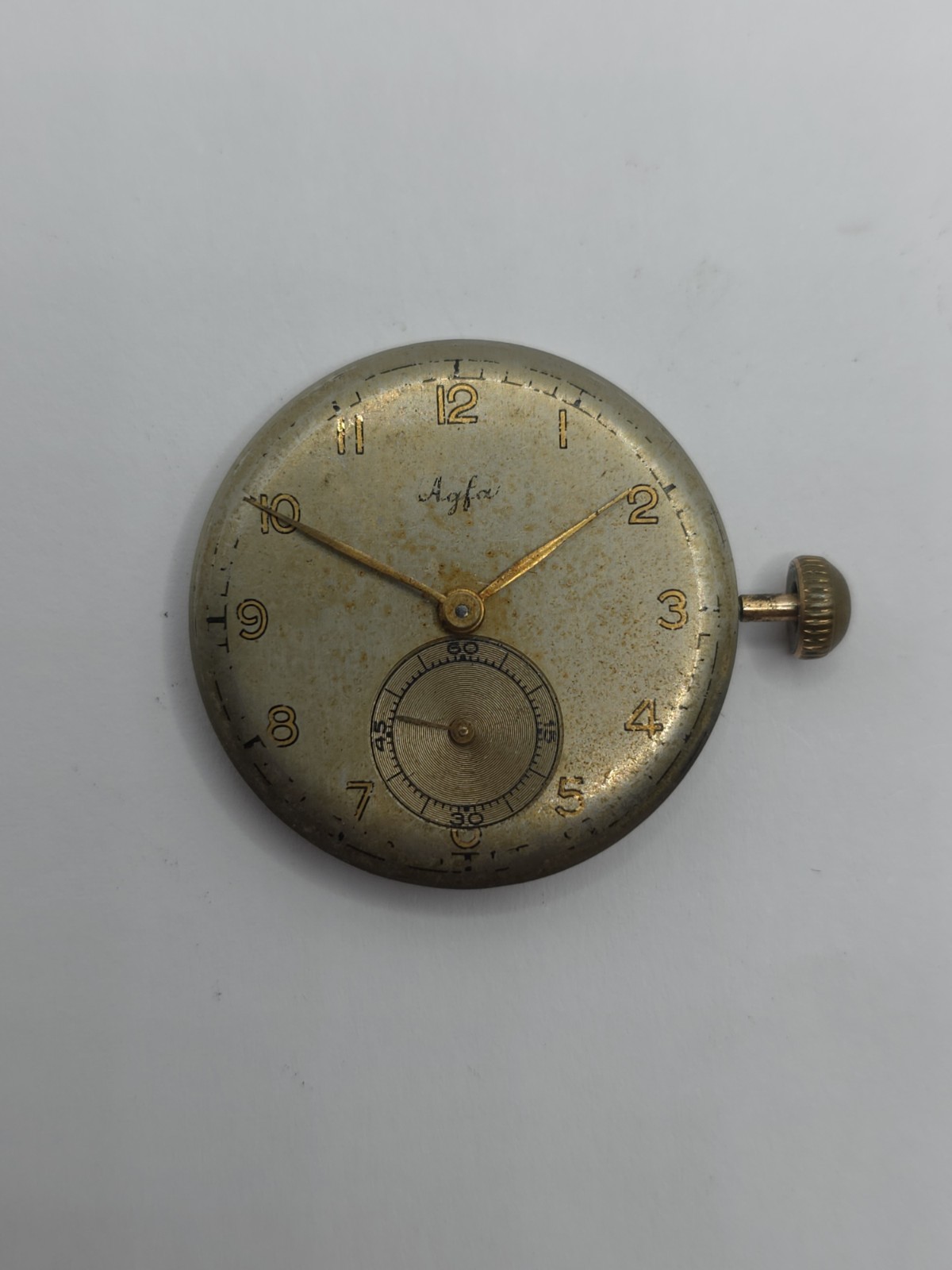 Vintage Agfa Watch Movement Cal. 233 CUPILLARD From 1930’s Hands Main Spring