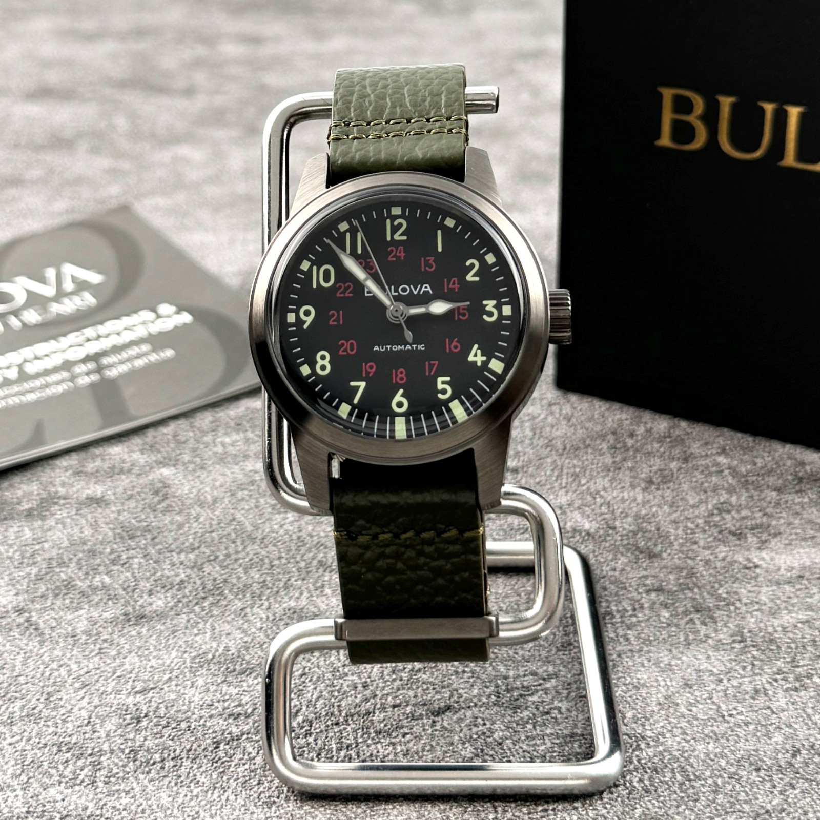 Bulova Hack VWI SPECIAL EDITION Black Dial Automatic Men’s Watch 98A255