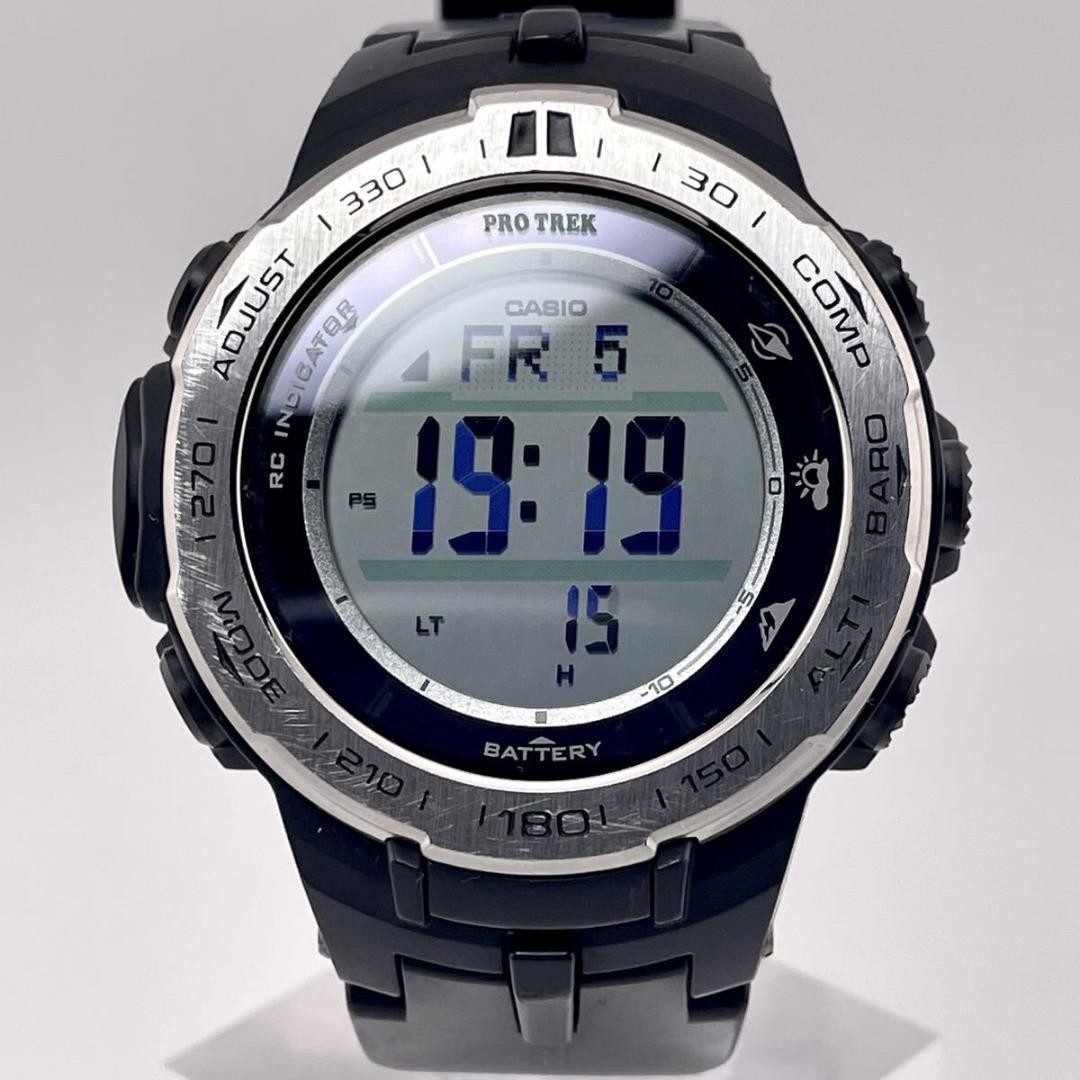 Operating Rare Casio Pro Trek PRW 3100 Barometric Altitude Direction Watch