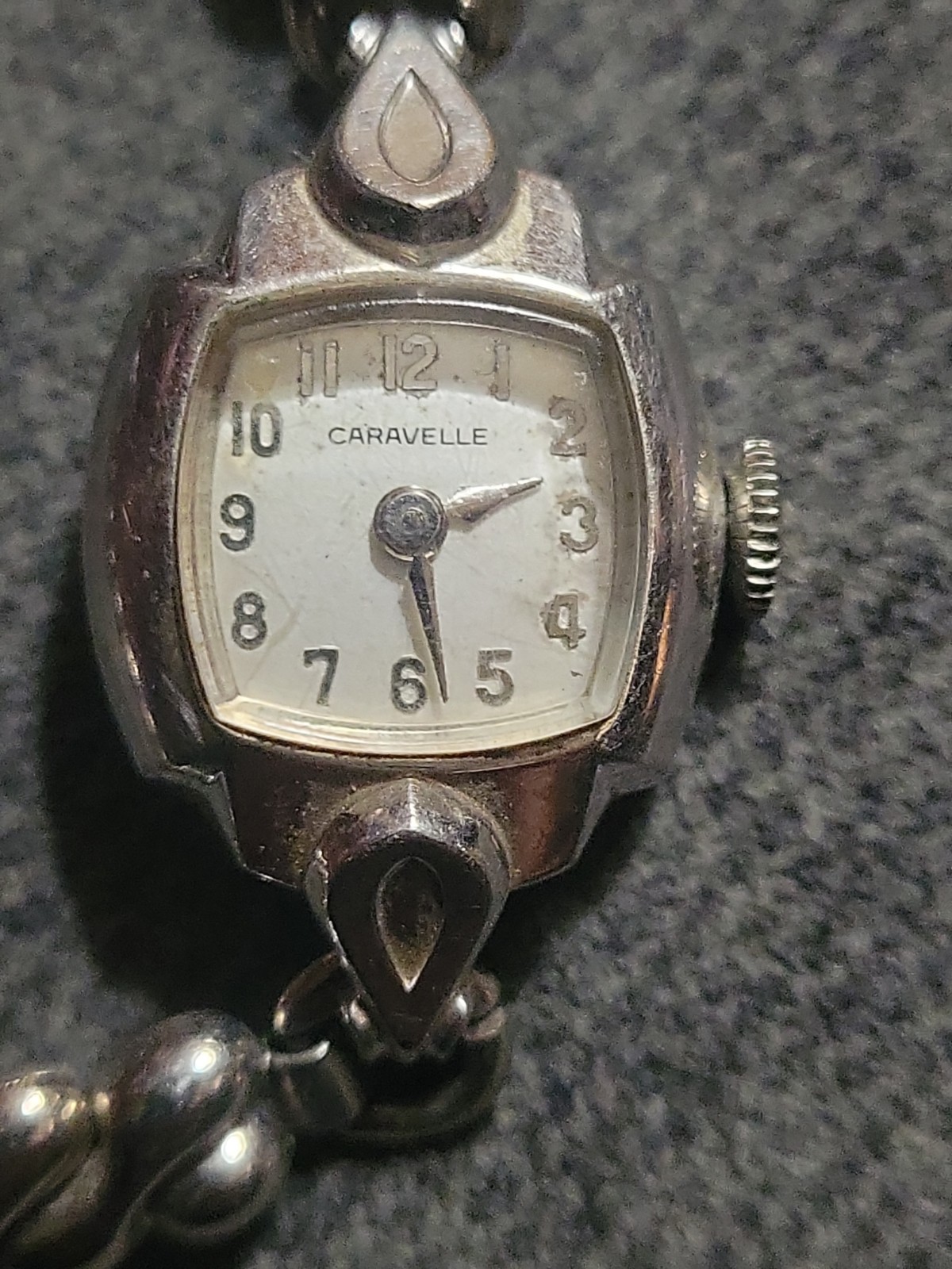 Vintage 1963 Caravelle Cocktail Ladies Mechanical Wristwatch Steel & Chrome