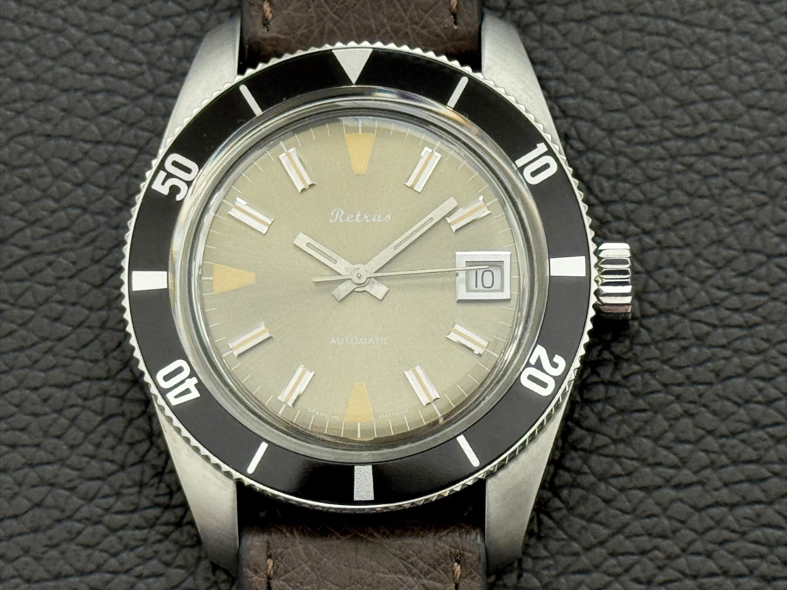 Retras Swiss Automatic Diver Watch 38.5mm STP 1-11 Limited Edition 1 of 50 Rare