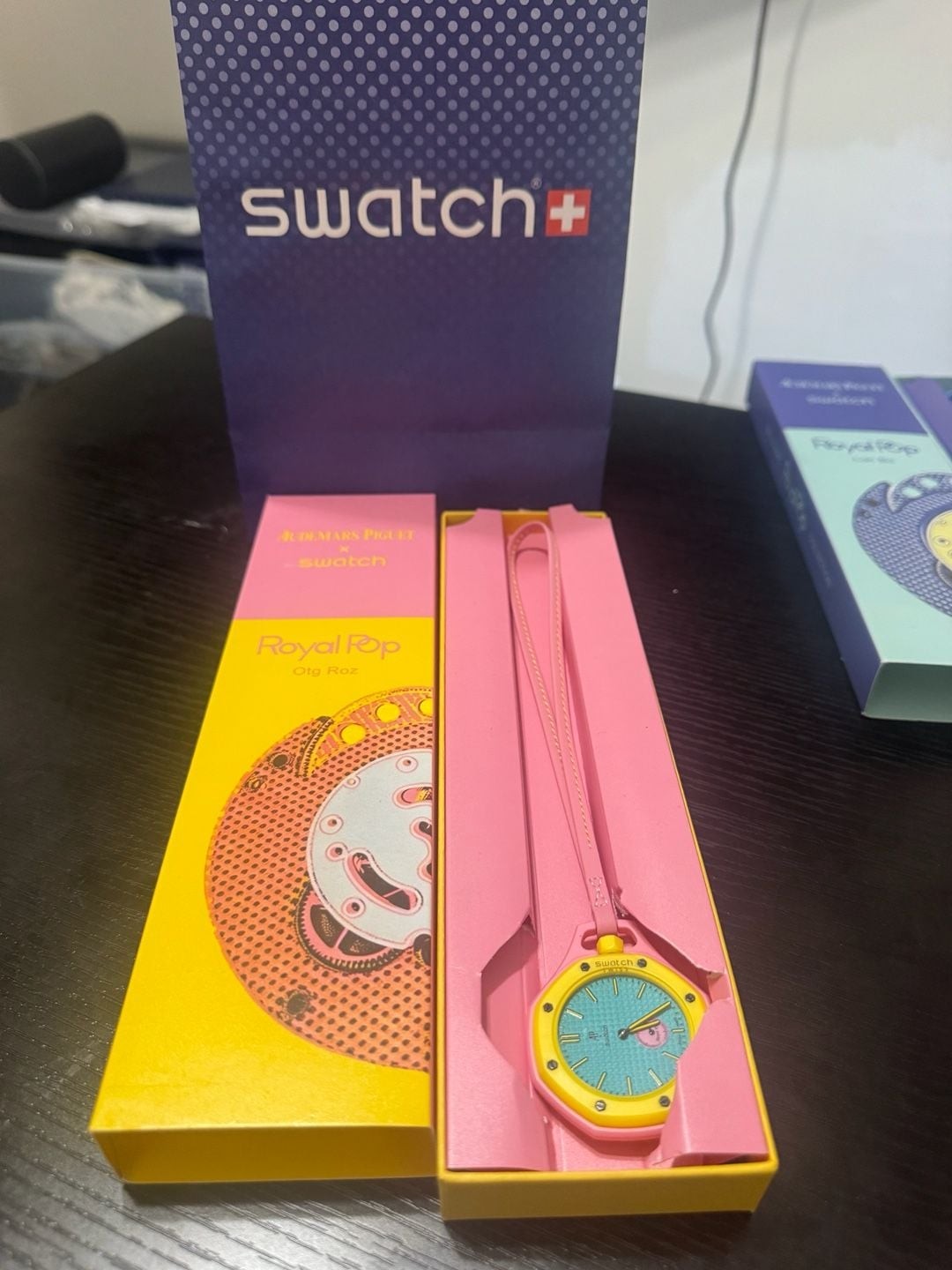 Audemars Piguet x Swatch Royal Pop Savonette ‘OTG Roz’ Pocket Watch