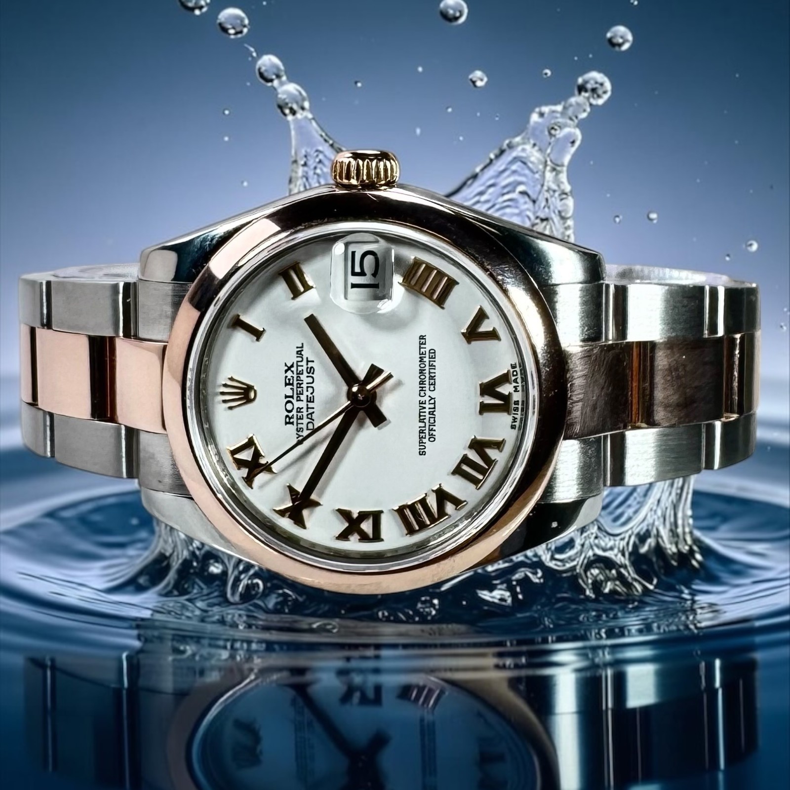 31 MM Rolex Datejust 178241 18 KT Rose Gold & Steel