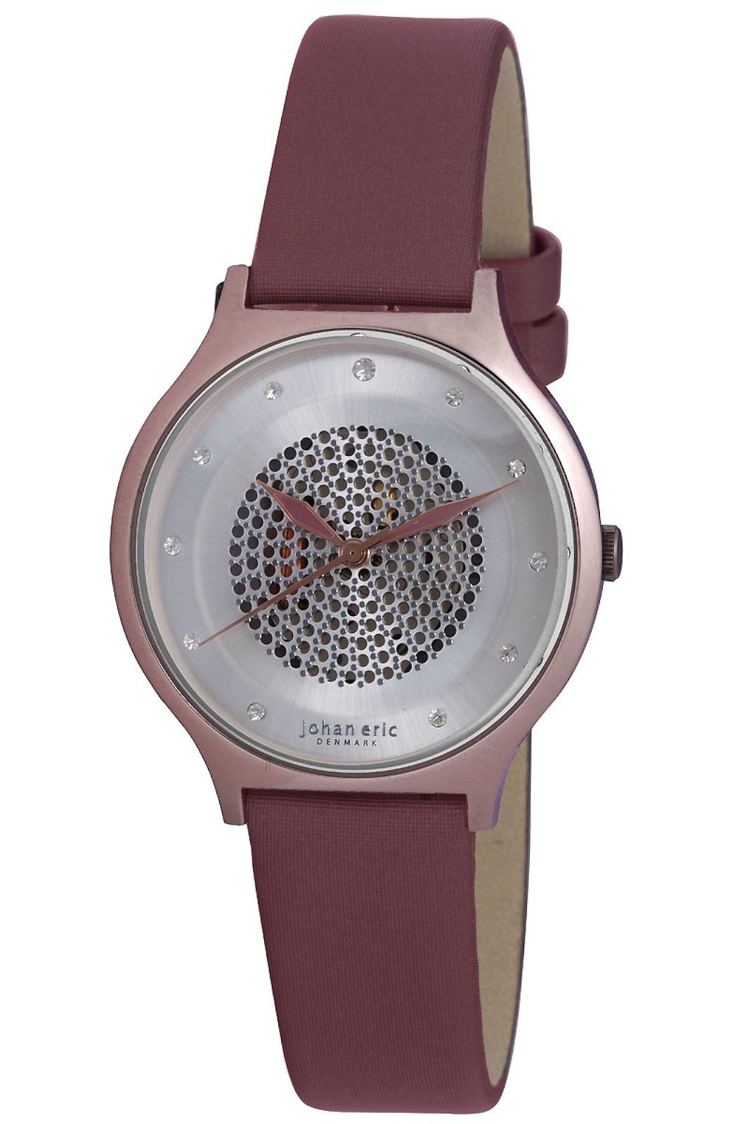 NEW Johan Eric JE1600-09-014 Womens Orstead Rose Gold PVD Stainless Silver Watch