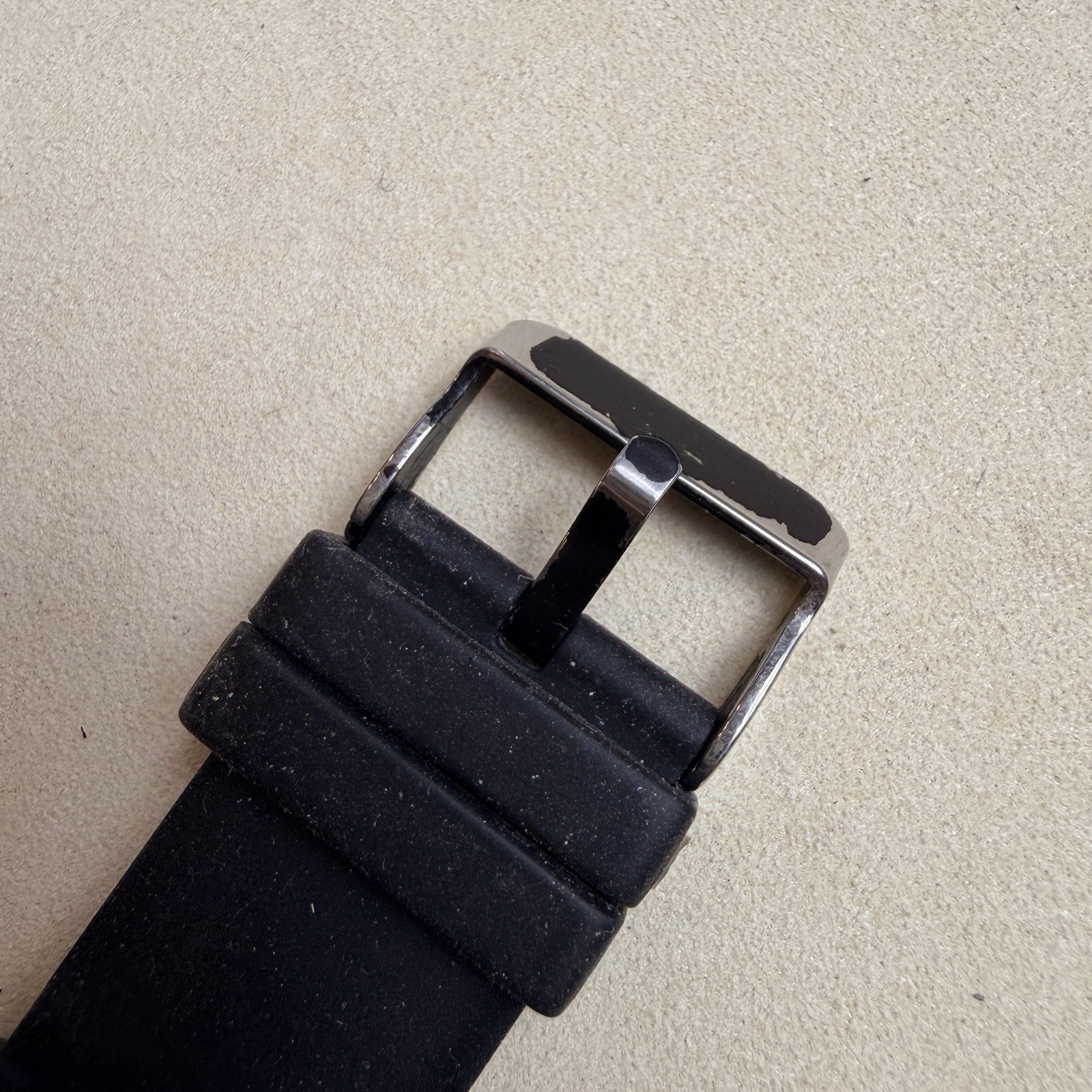 UNTESTED ICE KING Quartz Chronograph Men’s Watch Black Dial Rubber Strap