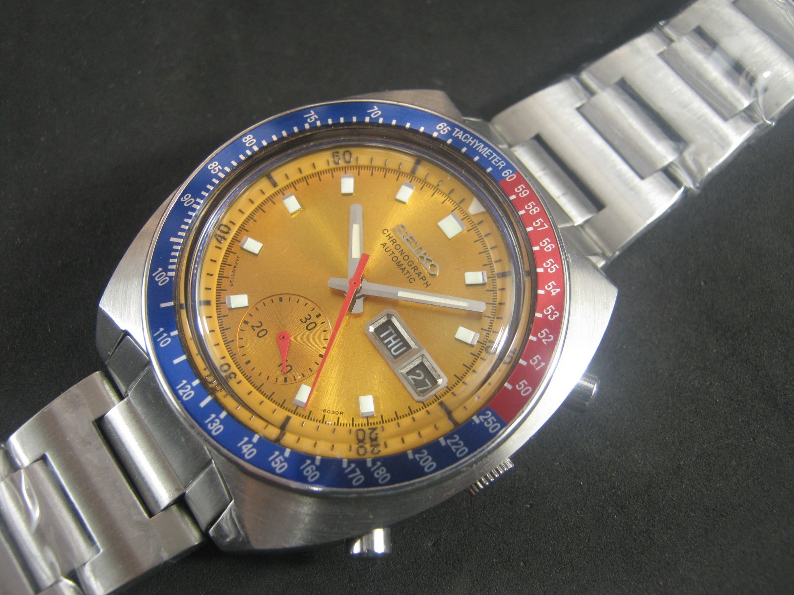 Classic Seiko 6139-6002 Pogue Chronograph Day Date Serviced A1 Condition Japan