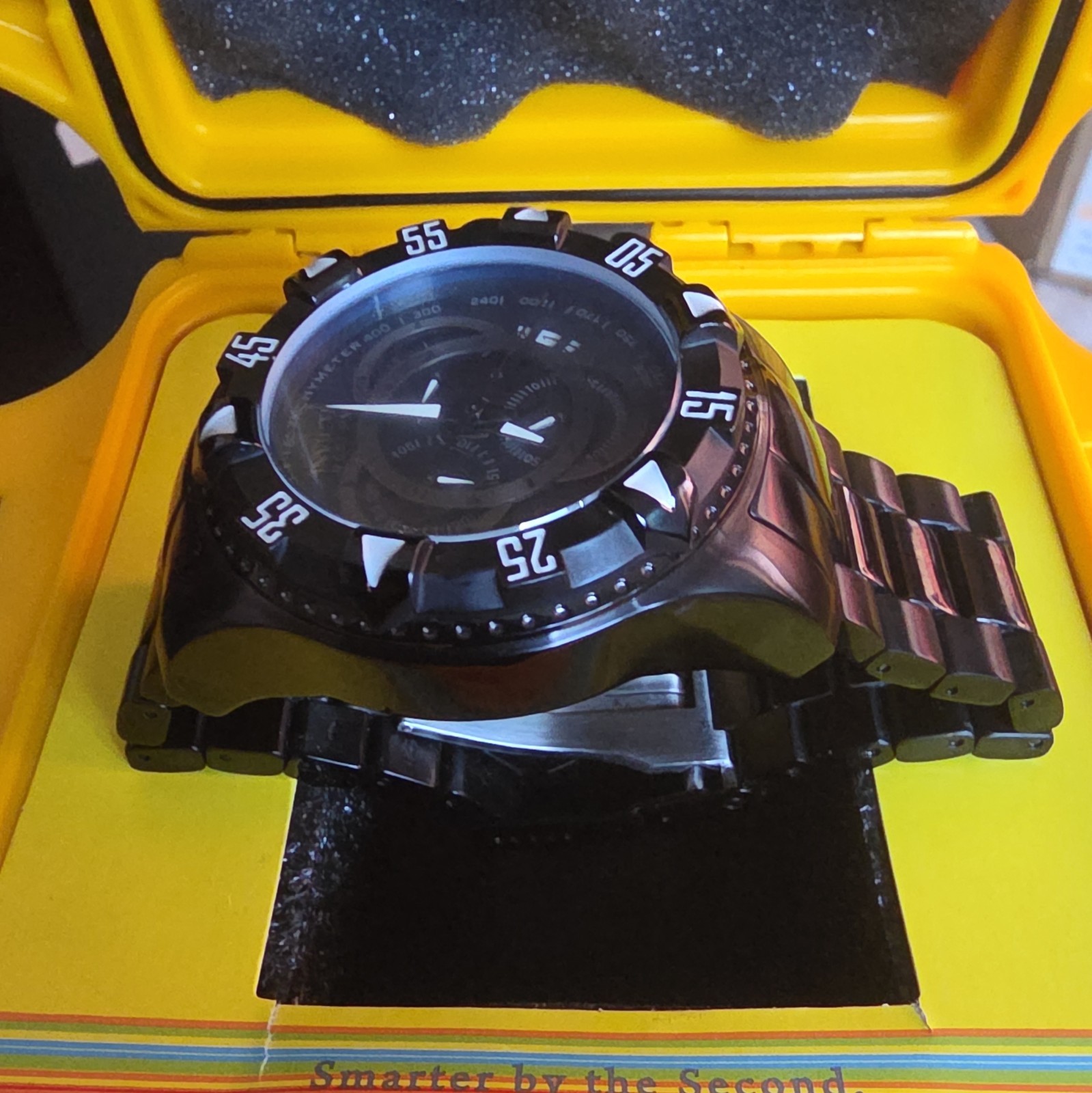 Invicta 6474 Excursion Touring Combat Edition 52mm Black IP Quartz Chronograph