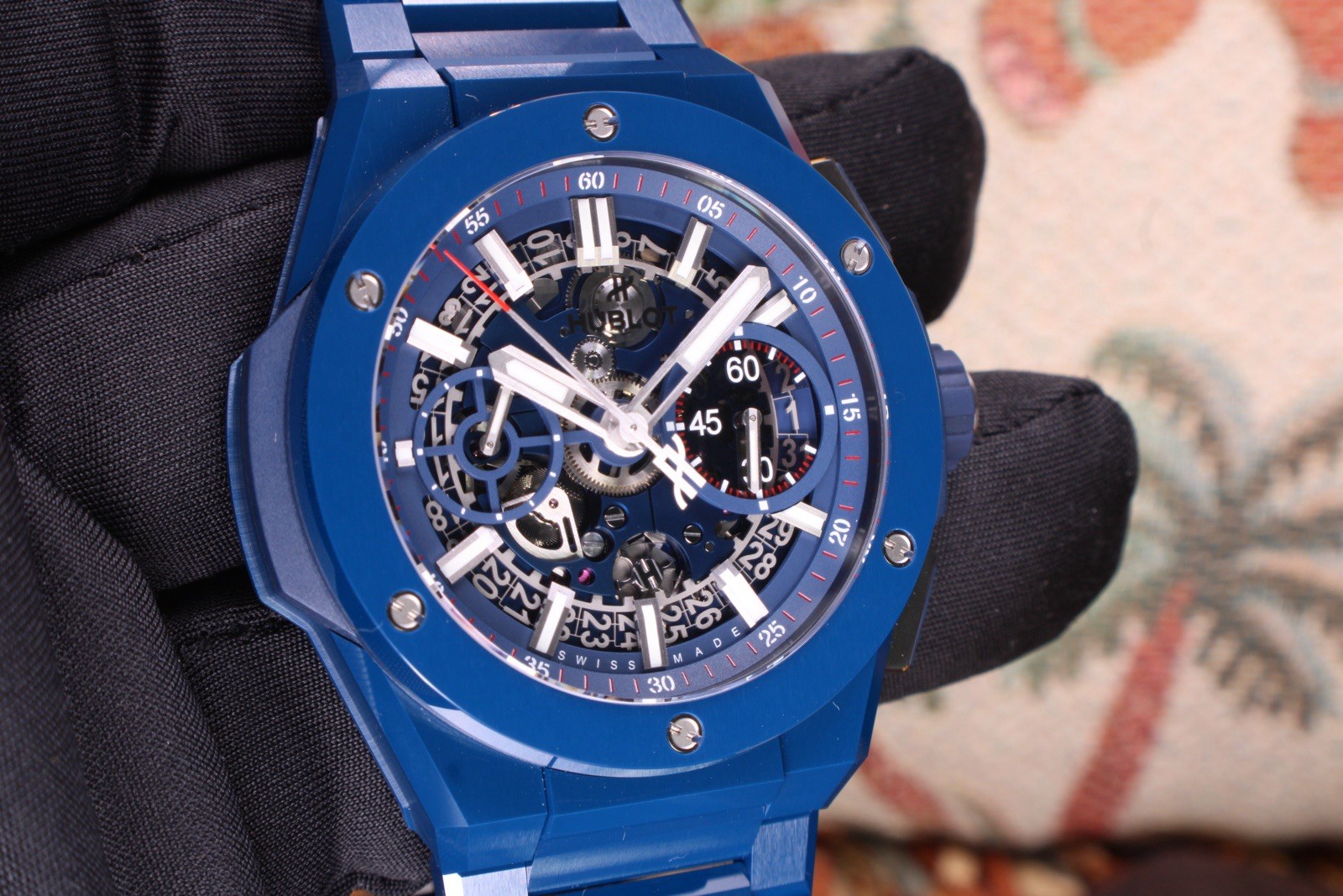 Hublot Big Bang Integrated Blue Ceramic 42mm Integral Unworn LNIB 451.EX.5123.EX