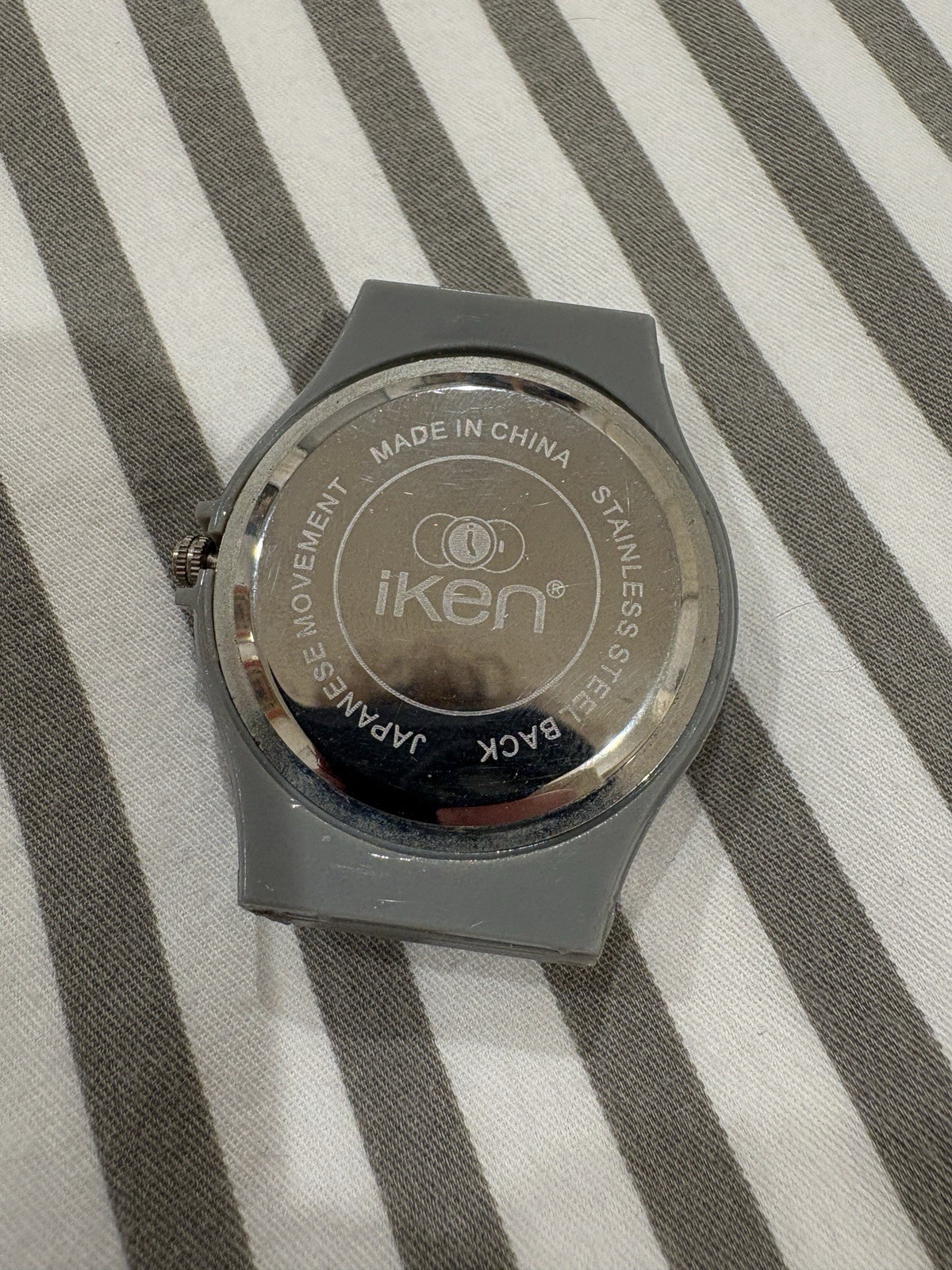 Iken Watch Face Orange Gray Bezel Quartz