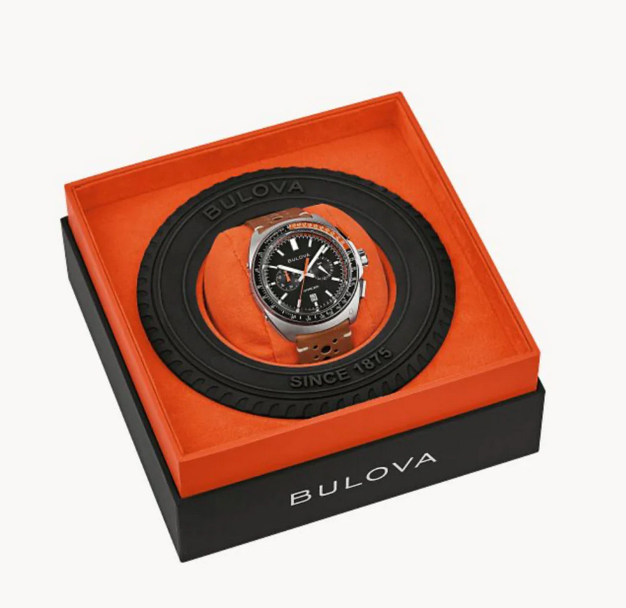 Bulova Racer Black Dial Sapphire Crystal Chronograph Men’s Watch 98B427