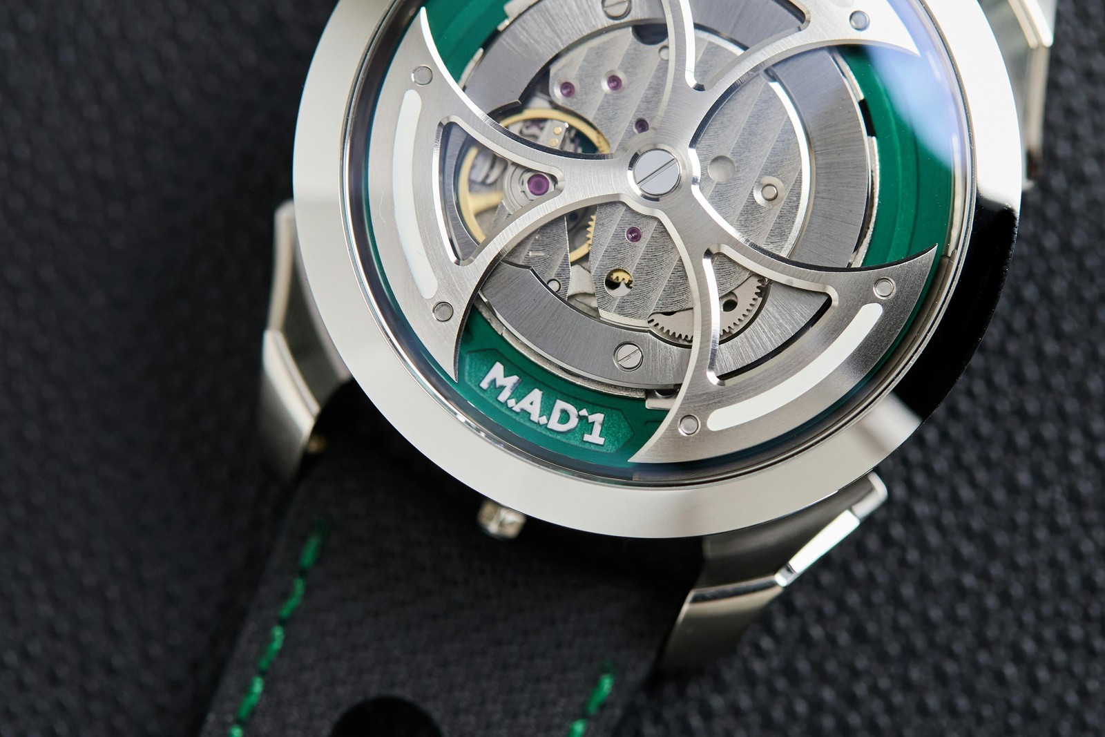 M.A.D.1 Edition 1 Green by MB&F Steel Auto Watch 42mm Strap M.A.D.1 GREEN