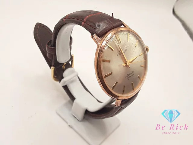 CITIZEN Jet Men’s Used Watch JT15701A 21 Jewels Automatic Champagne Gold Brown