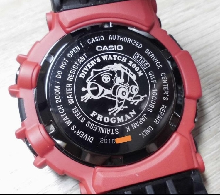 With box CASIO G SHOCK GWF 1000BS 1JF Radio Solar DLC Treatment Frogman with bac
