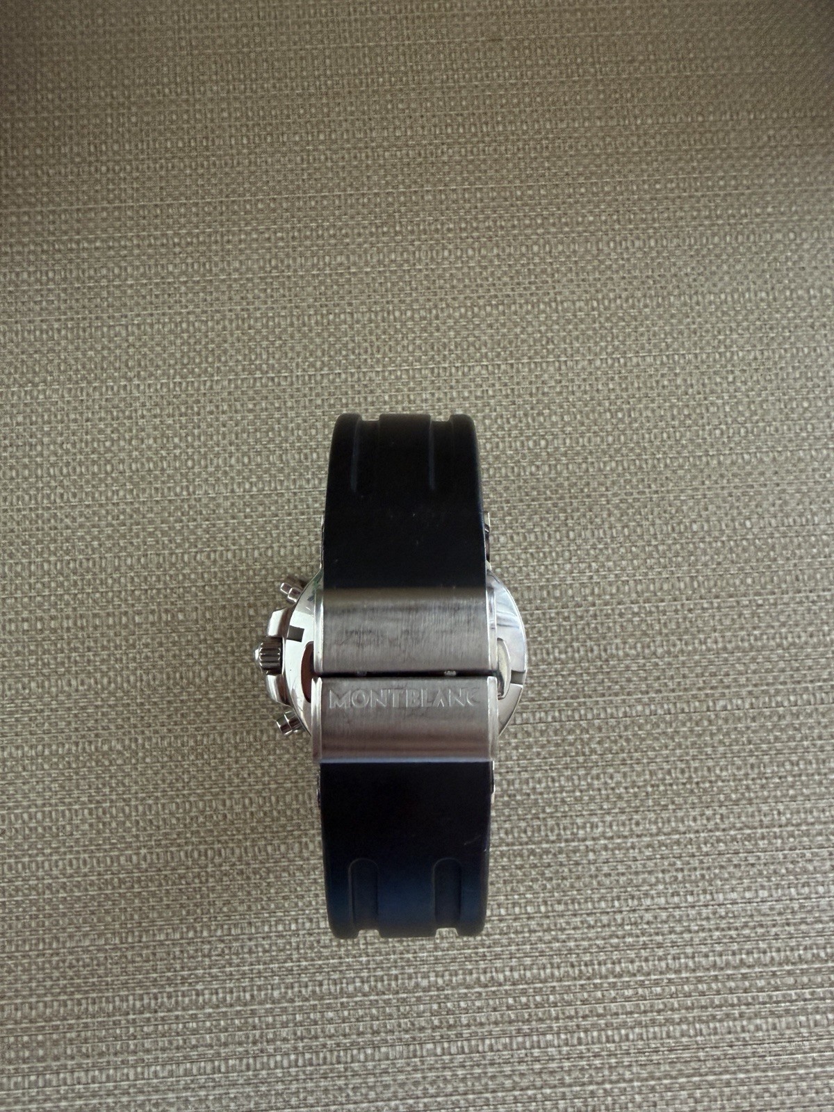Montblanc Sport Automatic Chronograph 200m Black Dial Rubber Strap Rotating