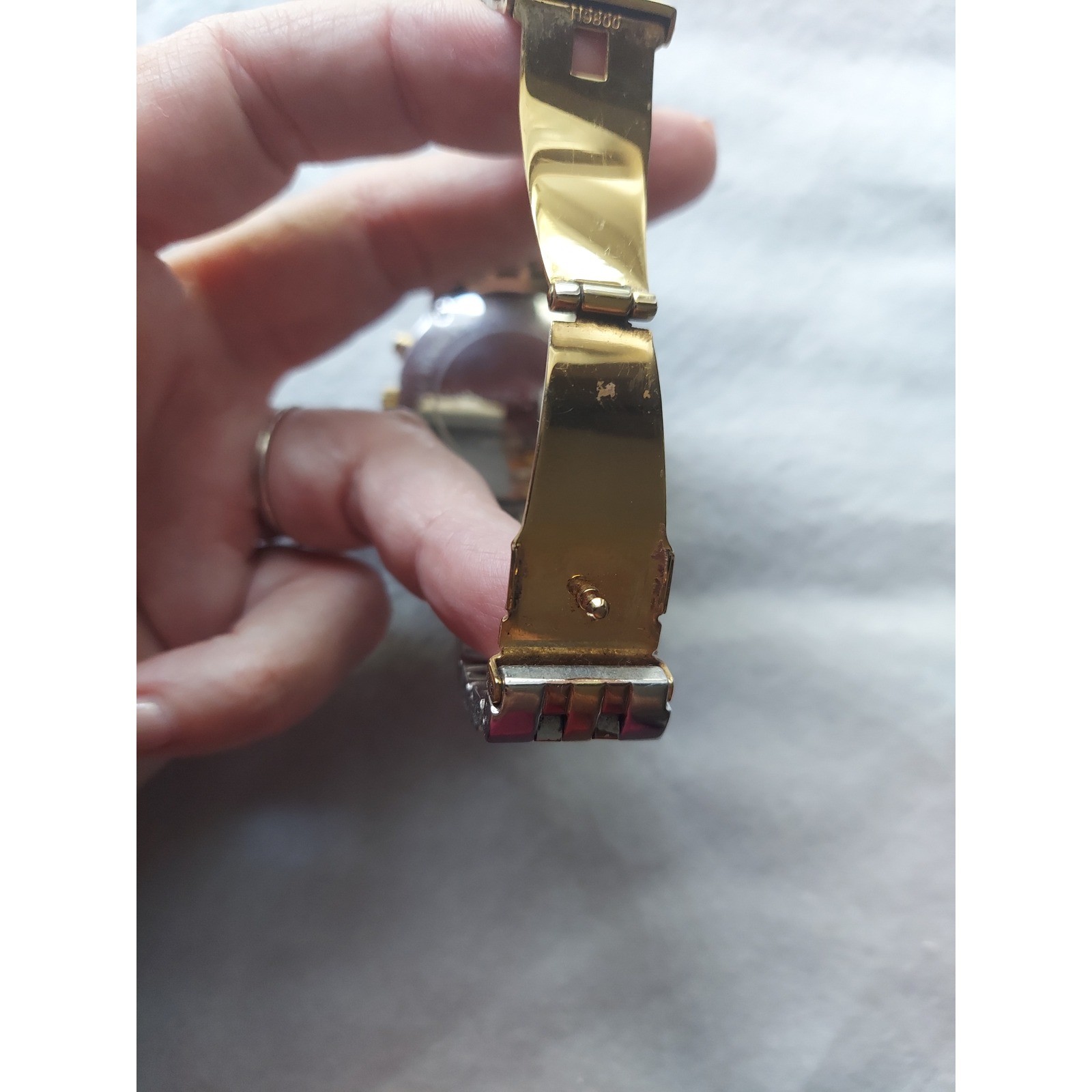 Michael Kors Parker Tri-Tone Chronograph Crystal Mother of Pearl Watch Unisex