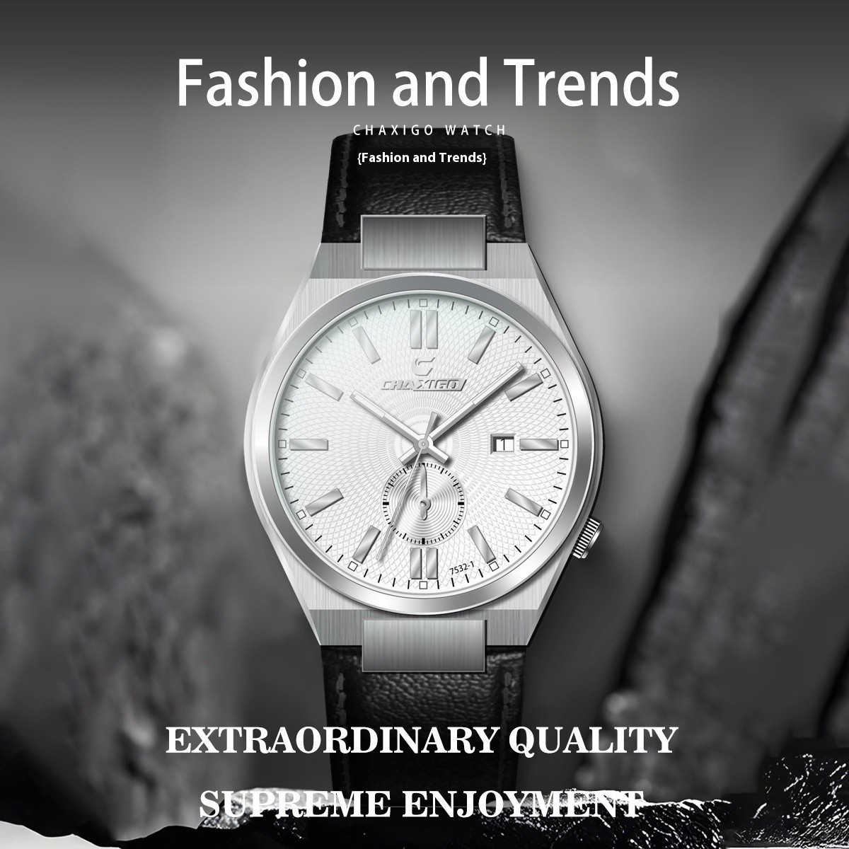 Stainless Steel Quartz Watch Waterproof Calendar Luminous Men | ShopDecimals