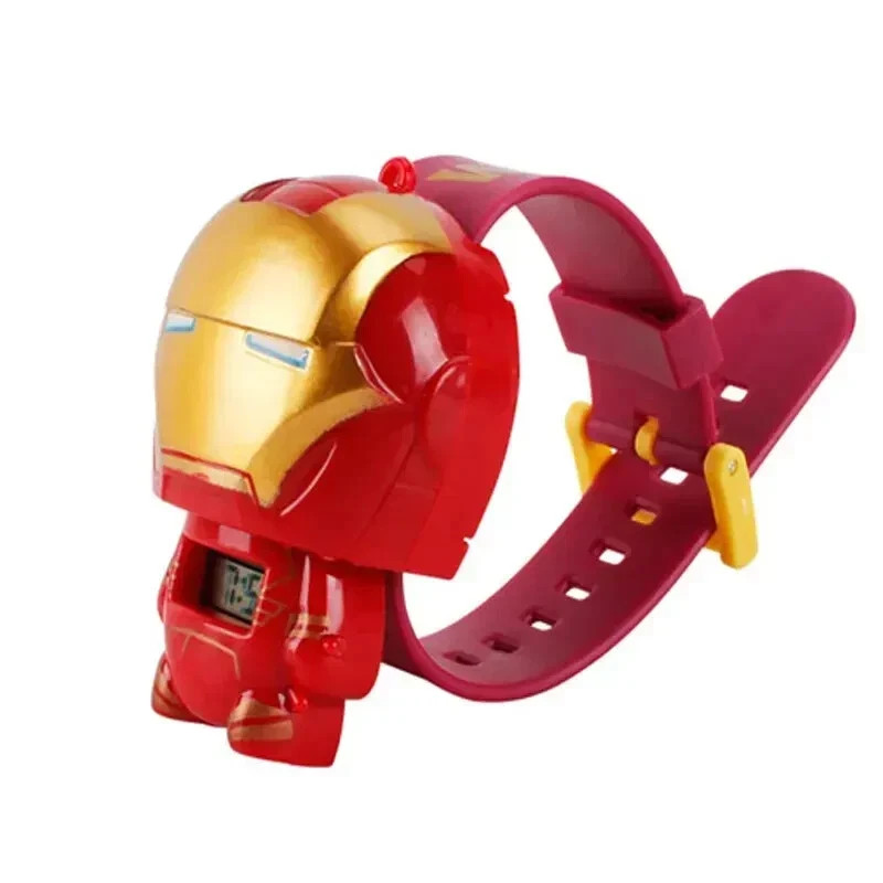 Superhero Comic Digital Wrist Watch Boys Girls Toy Gift Cartoon Adjustable 1pcs
