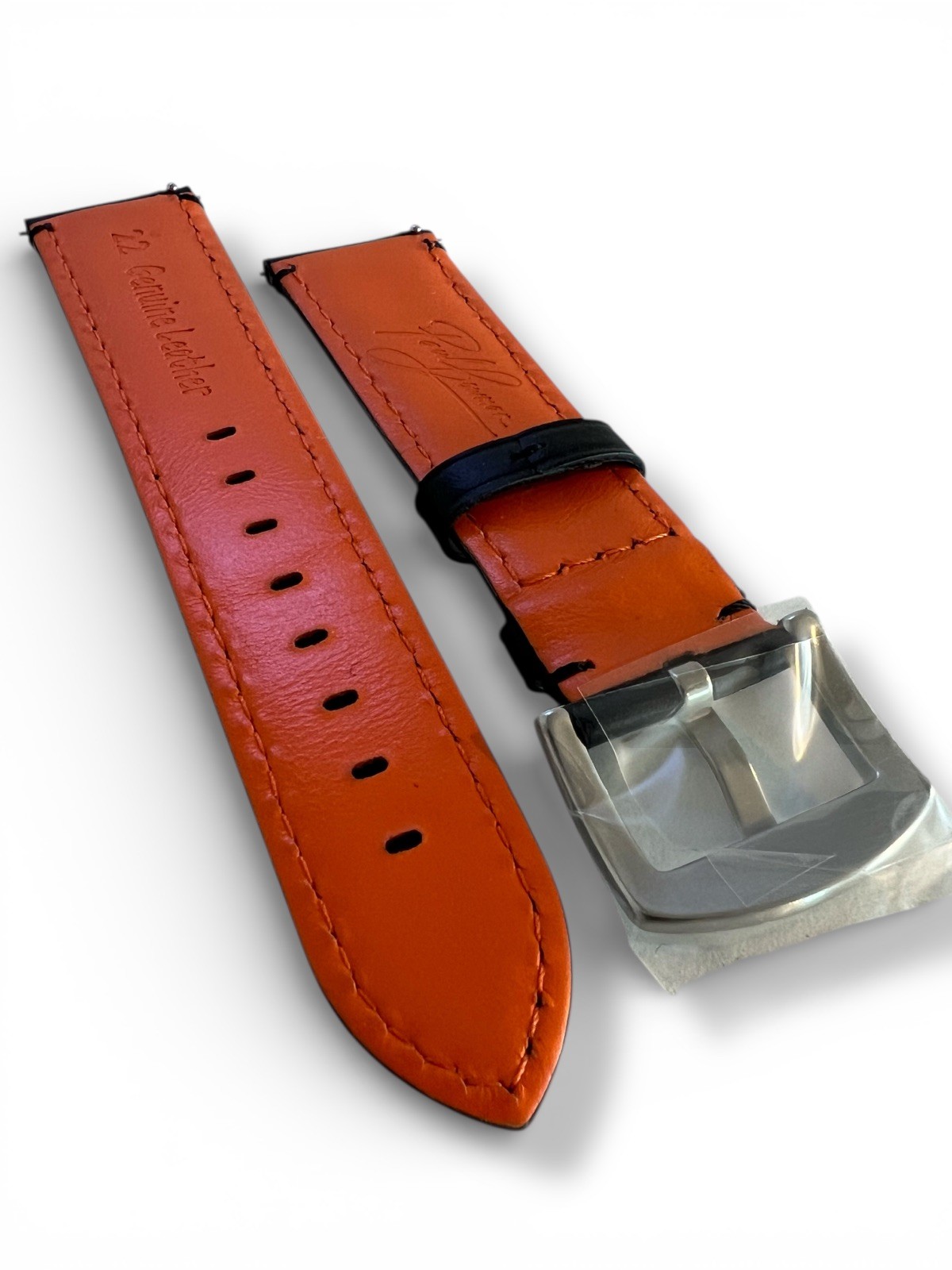 Premium Leather Strap | 22mm Genuine Leather | Field Band | Military grade