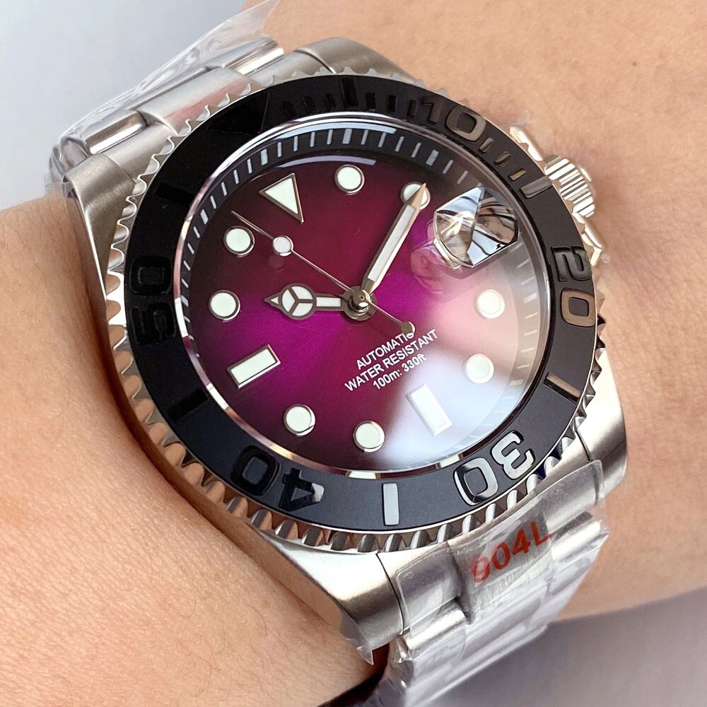 Fashion 20BAR Tandorio Red Gradient Dial NH35 40mm Men Watch Sapphire Cyclops