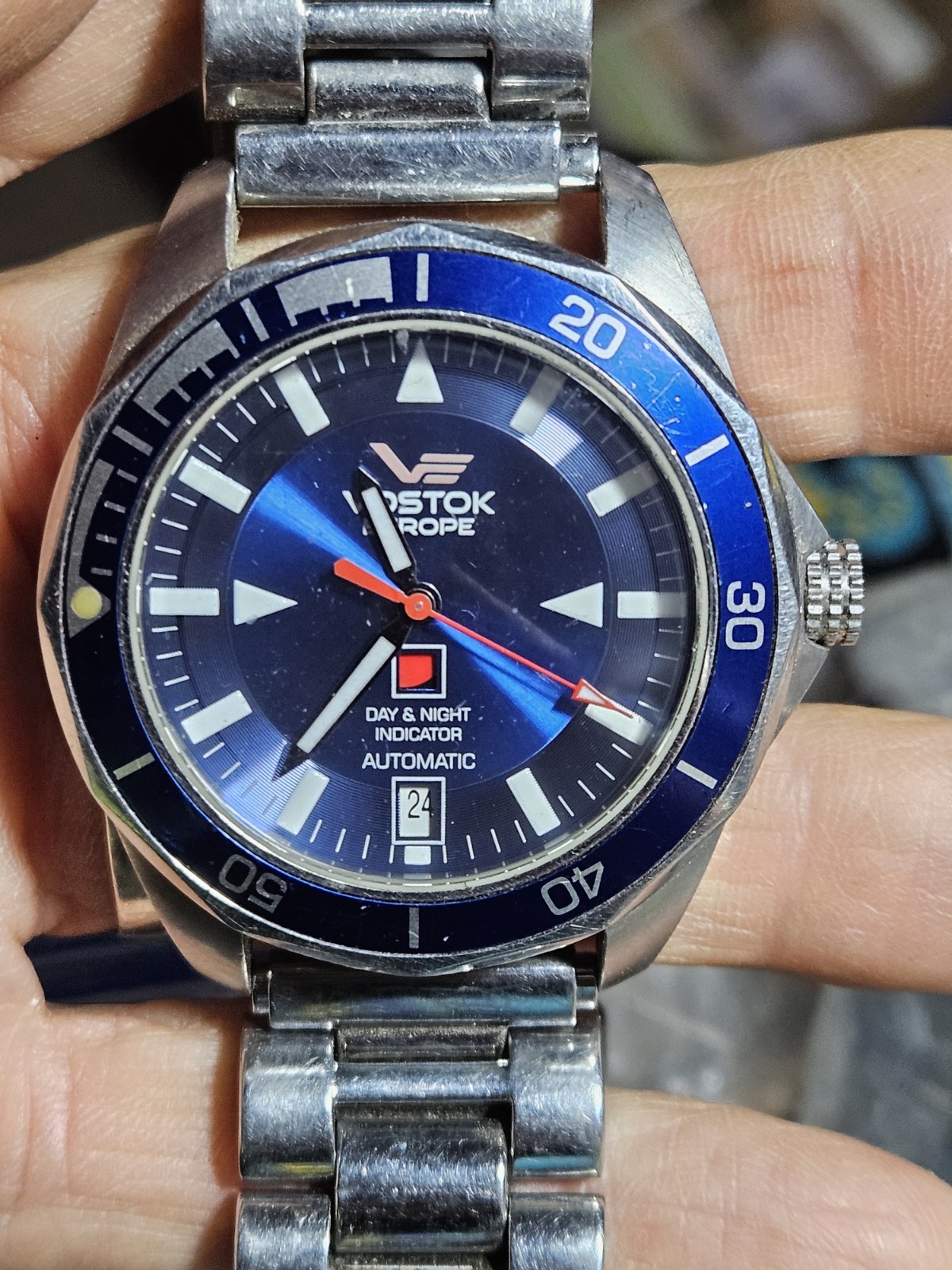 WORKING! Vostok Europe K3 Submarine Automatic Limited Edition 3000 WATCH BLUE