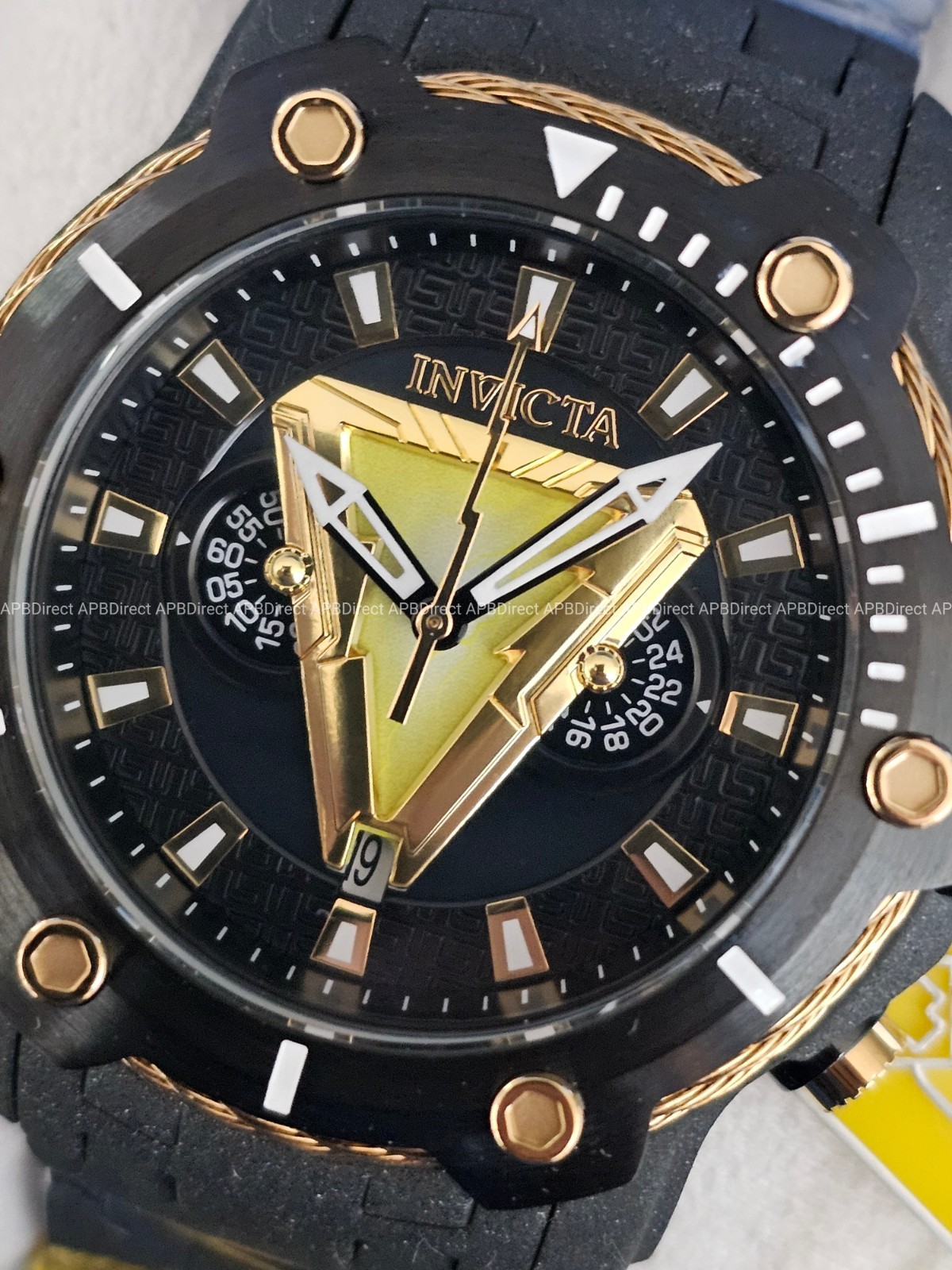 Invicta – DC Comics #127 BLACK ADAM – SAND BLASTED – Limited Ed – mens watch