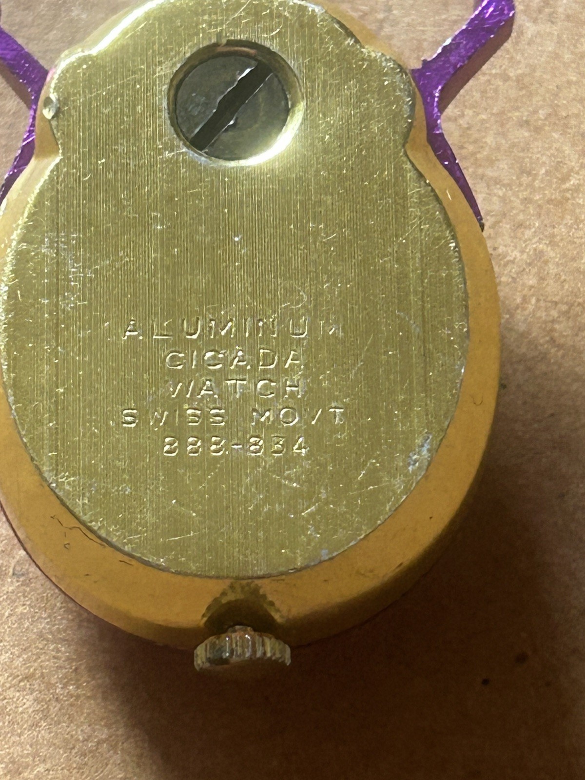 1960s Jufrex Swiss Sicada Watch Purple And Gold Manual Movement