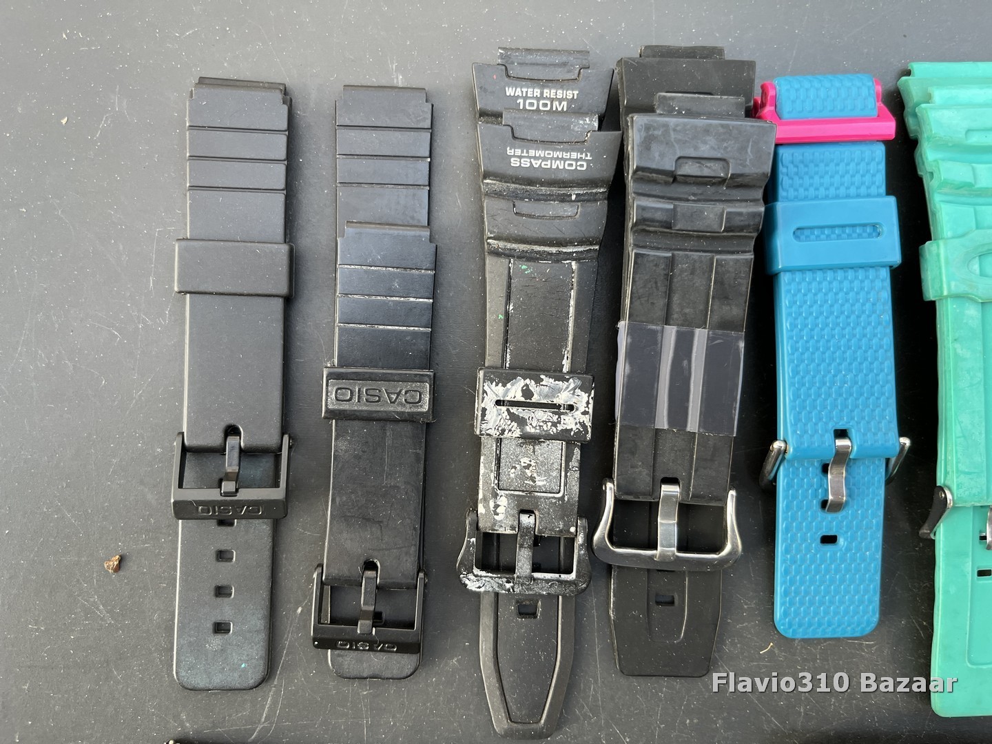 Various Resin Bands Casio etc Used – READ BELOW