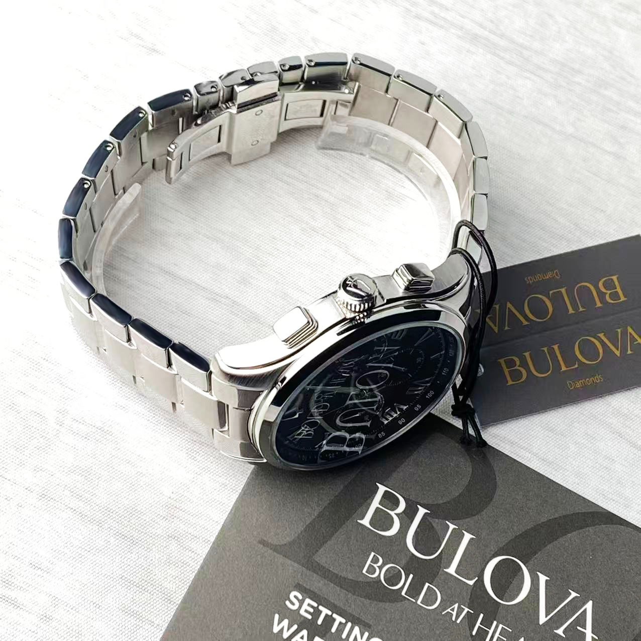 Bulova 96B288 Men’s Wilton Chronograph Quartz Watch Stainless Steel 46.5 mm