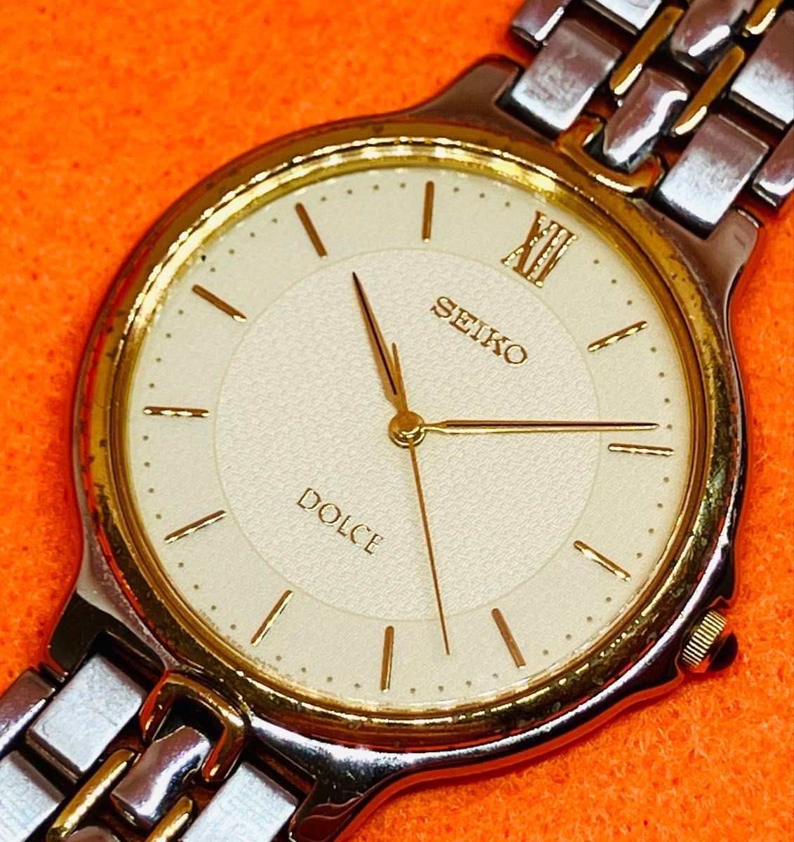 SEIKO DOLCE Seiko Dolce Combo Color Wristwatch 1996 Model Working with Back Engr