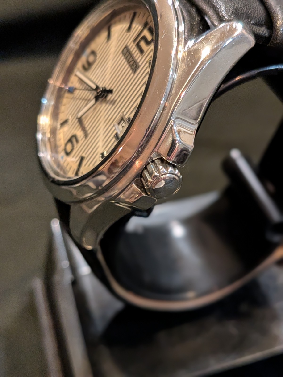RARE CITIZEN ECO-DRIVE GARRISON AW1430-86A SILVER MEN’S WATCH