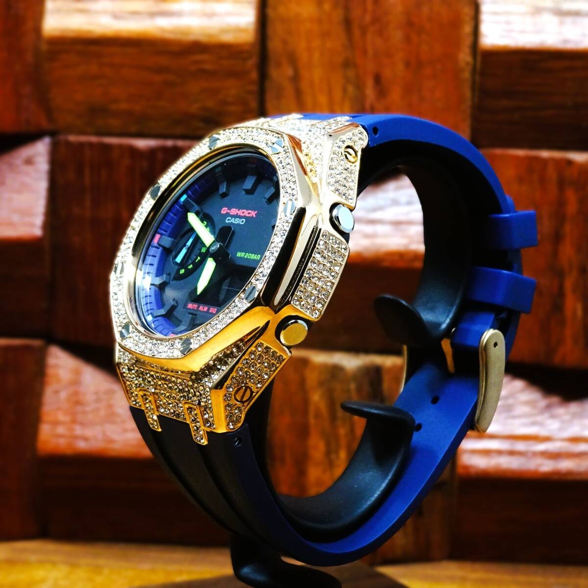 〓New〓MOD Casioak〓G-Shock Custom Watch〓Regular GA2100RGB with body〓Stainless