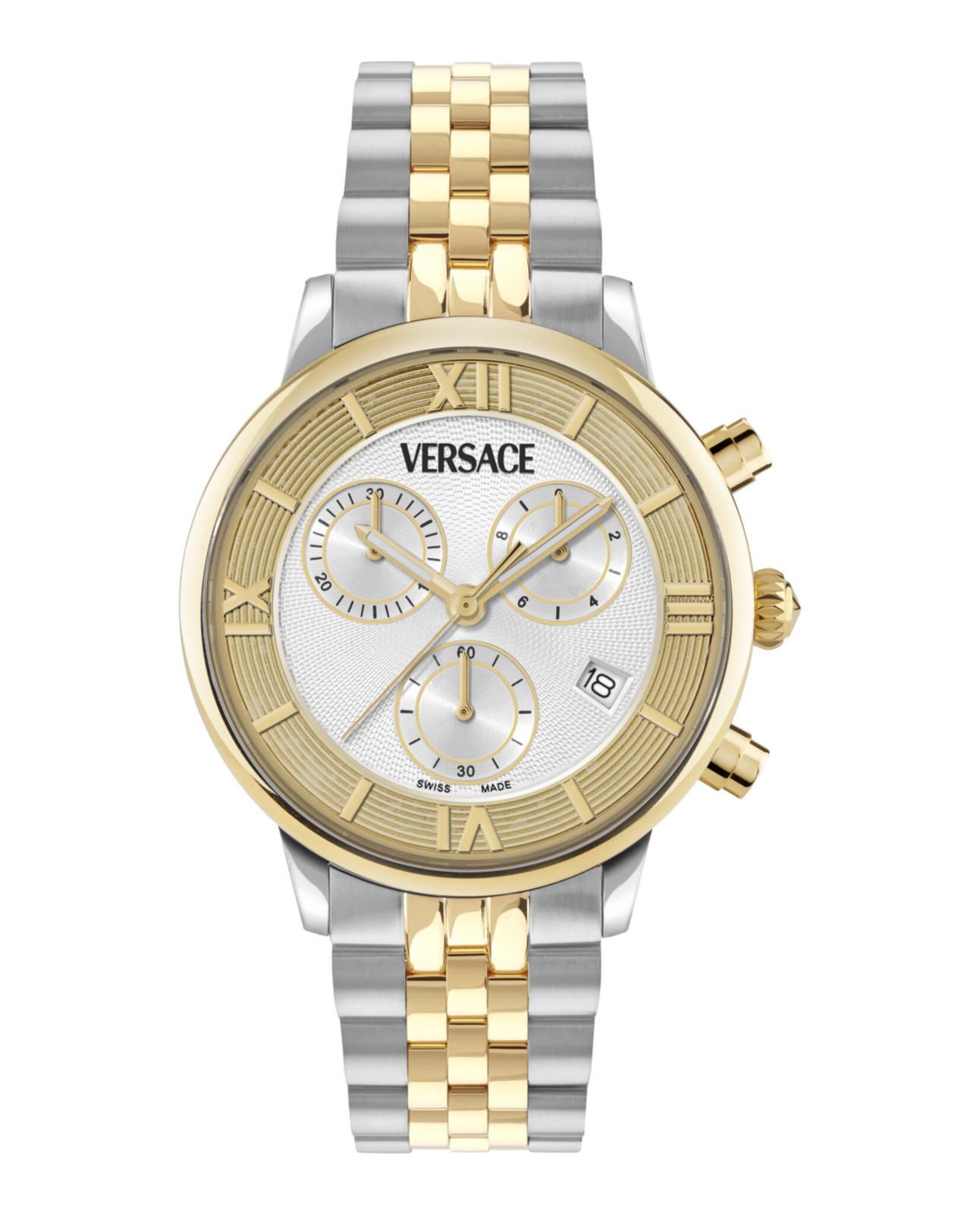 Versace Classic Round Chrono Women’s Watch, Swiss Made Luxury Designer
