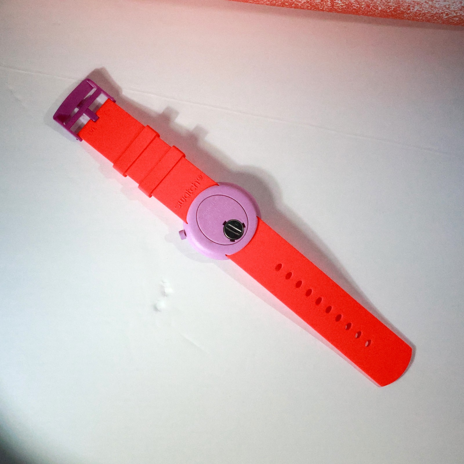 Swatch POPALICIOUS BEADS PNP100N Pop Swatch Necklace+PInk Band Watch Purple