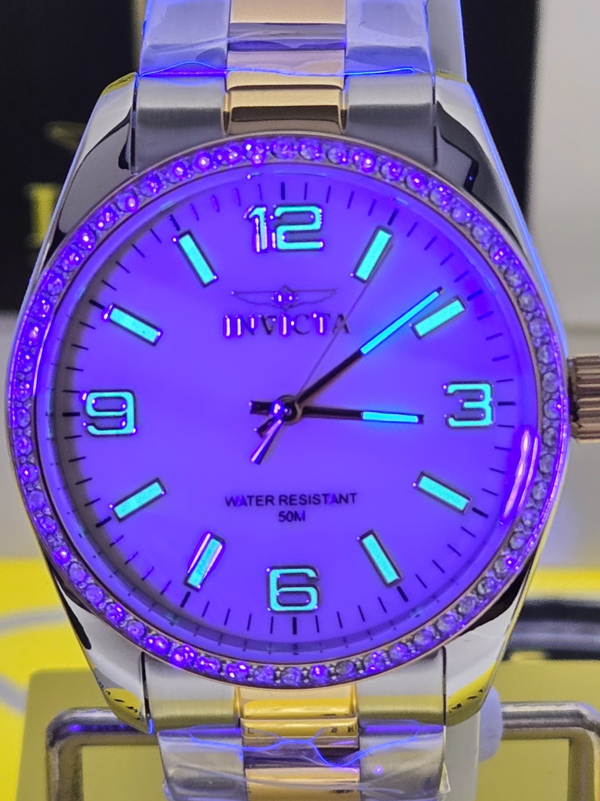 Invicta Specialty Lautus Unisex Watch w/Mother of Pearl, 38mm. Gold, Steel NEW!!