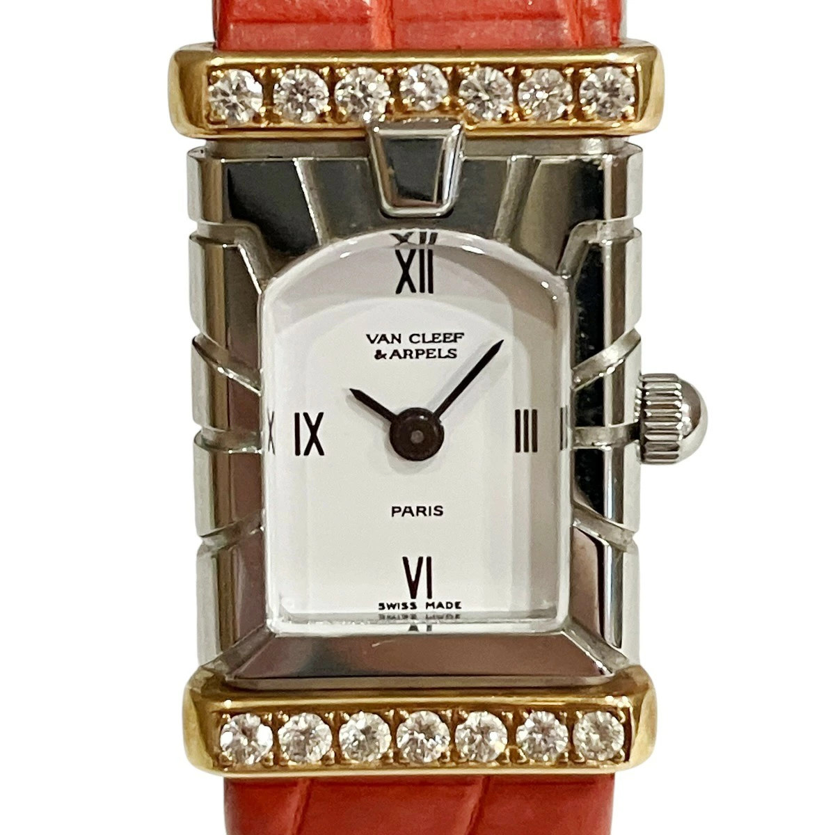 Van Cleef & Arpels Facade 531963T5 Stainless Steel 13.8mm White Dial #WPW821