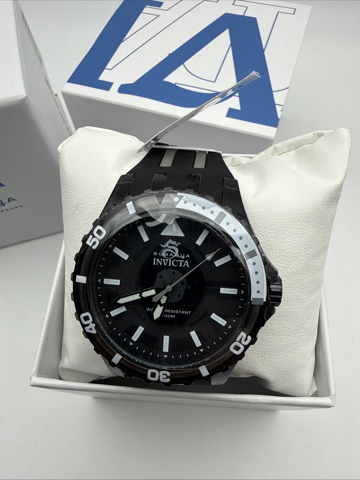 Invicta Men’s Watch Subaqua Quartz Black and Grey Silicone Rubber Strap 69447