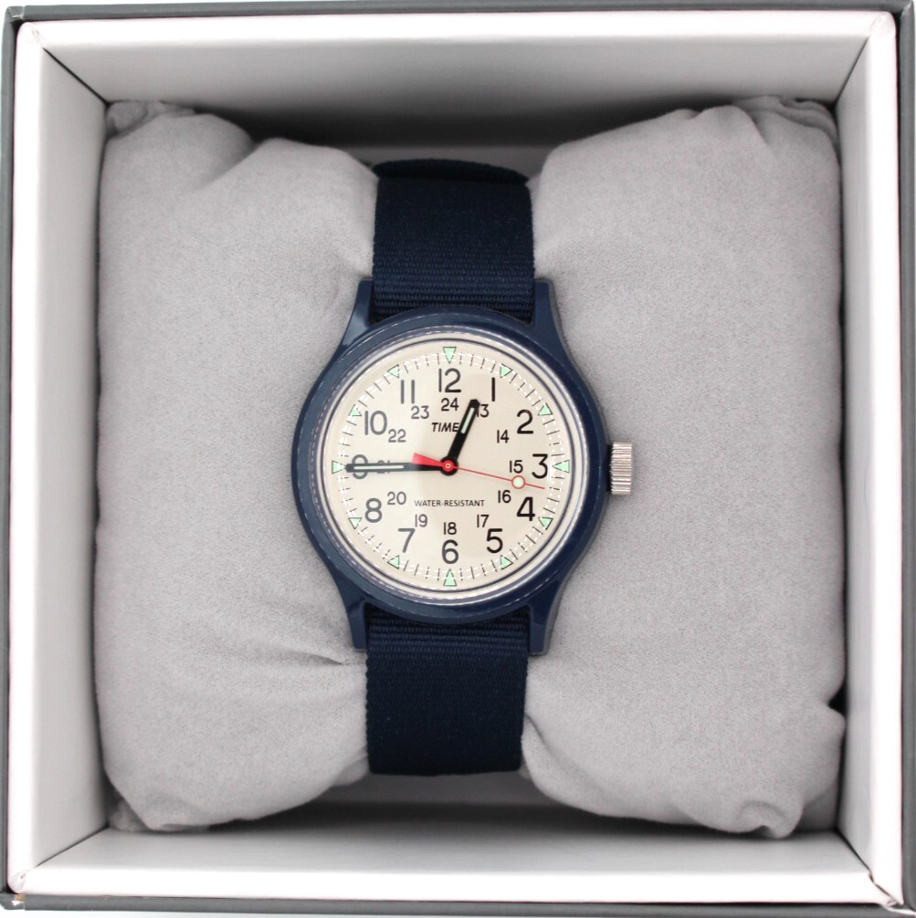 TIMEX Original Camper TW2U84200 36mm Ivory x Navy Resin Polycarbonate Unisex
