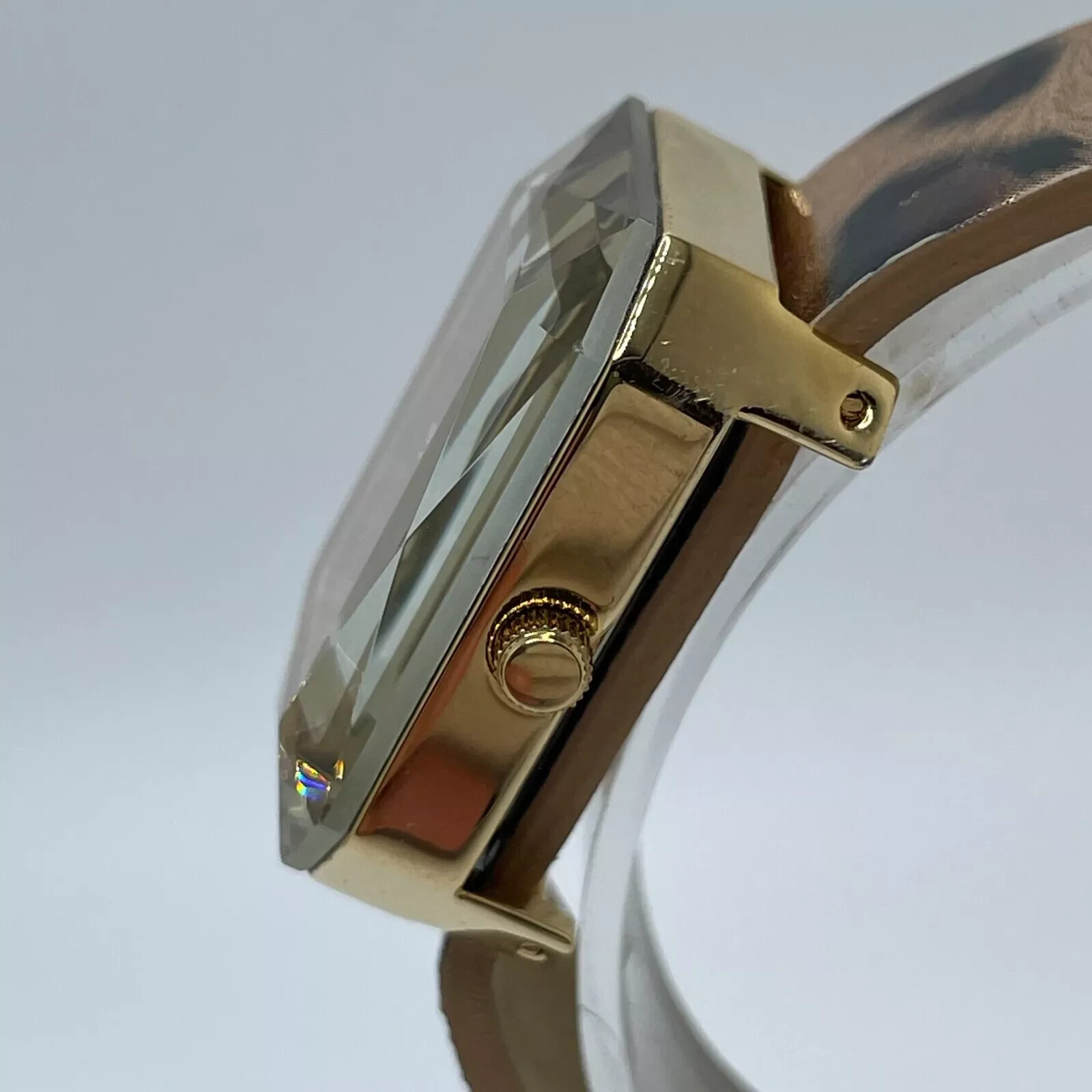 Kathy Van Zeeland Watch Womens 24mm Case One Piece Leopard Look Strap Quartz