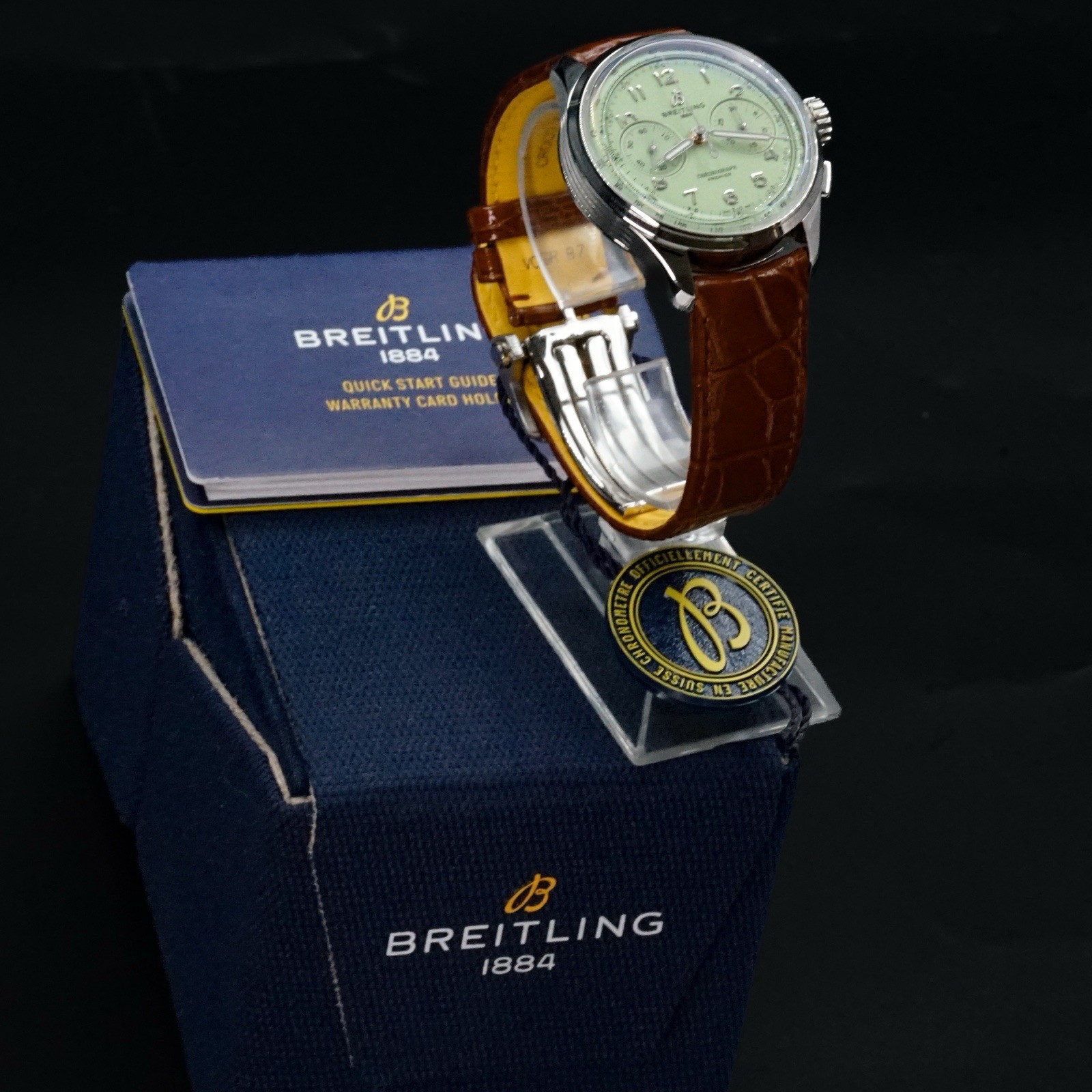 Breitling Premier B09 Chronograph 40mm Pistachio AB0930D31L1P1 2021 Full Set