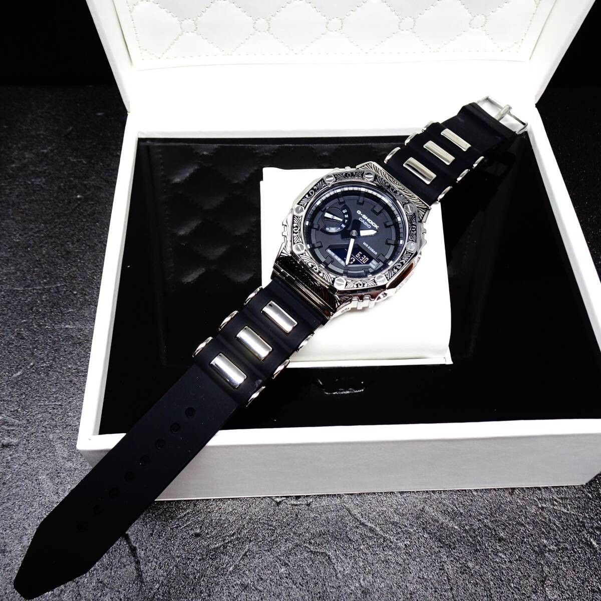 〓New〓mod Casioak〓G-Shock custom watch with main body GA2100 Stainless steel