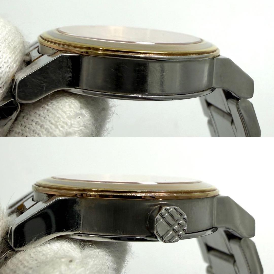 Working BURBERRY Wristwatch Nova Check Gold Combo Ladies
