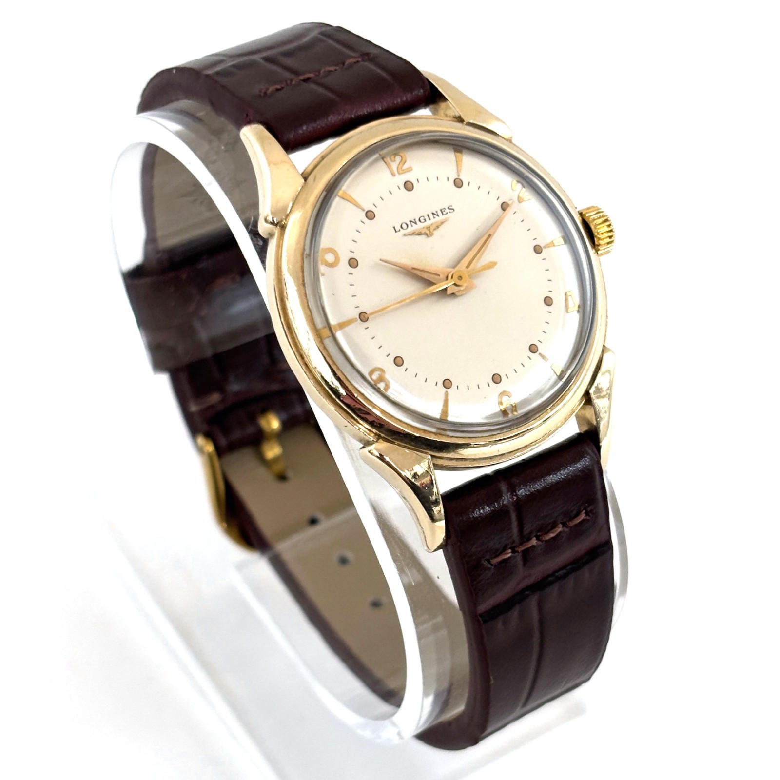 Vintage 1951 Longines Commander 34mm 10K GF Swiss Cal. 23ZS Manual Wind Running