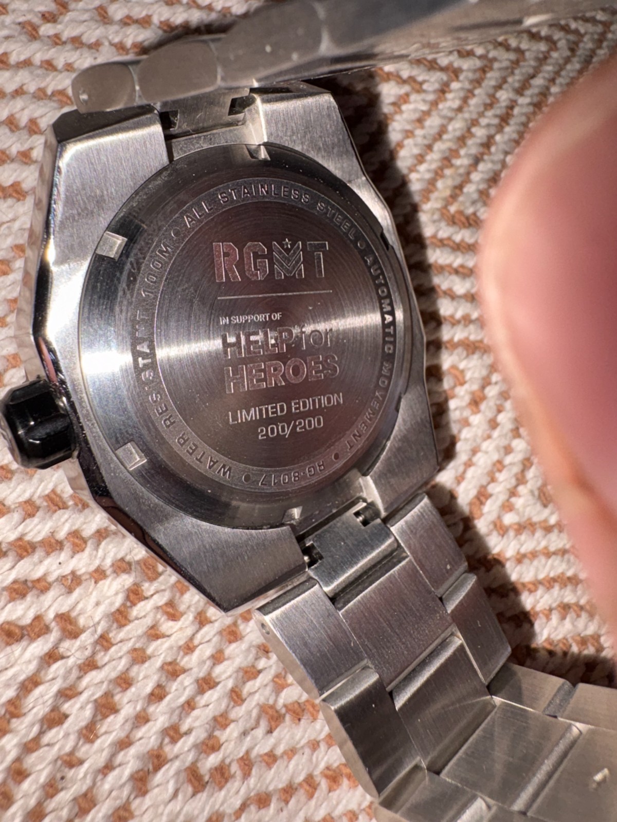 RGMT Limited Edition Help for Heroes FieldMaster Watch 200 of 200 (Never Worn)