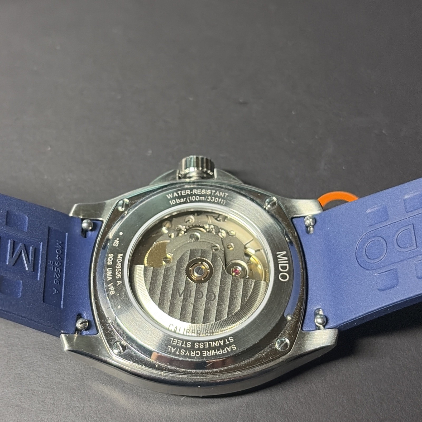 MIDO Multifort 40mm Auto Blue Sunburst Dial Rubber Strap Date 100m Box