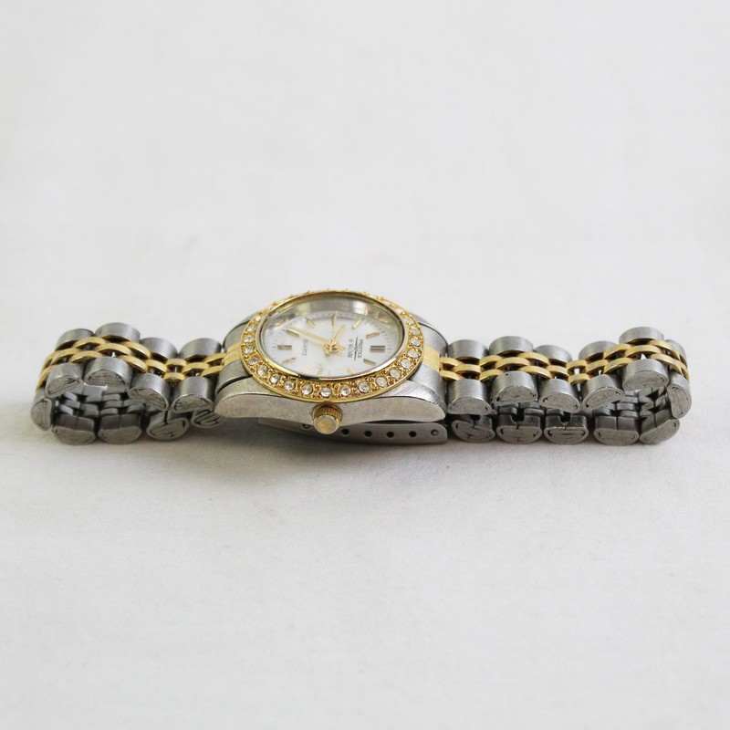 VTG Prestige by Waltham Dual-Tone Quartz Women’s Wristwatch 10mm Band
