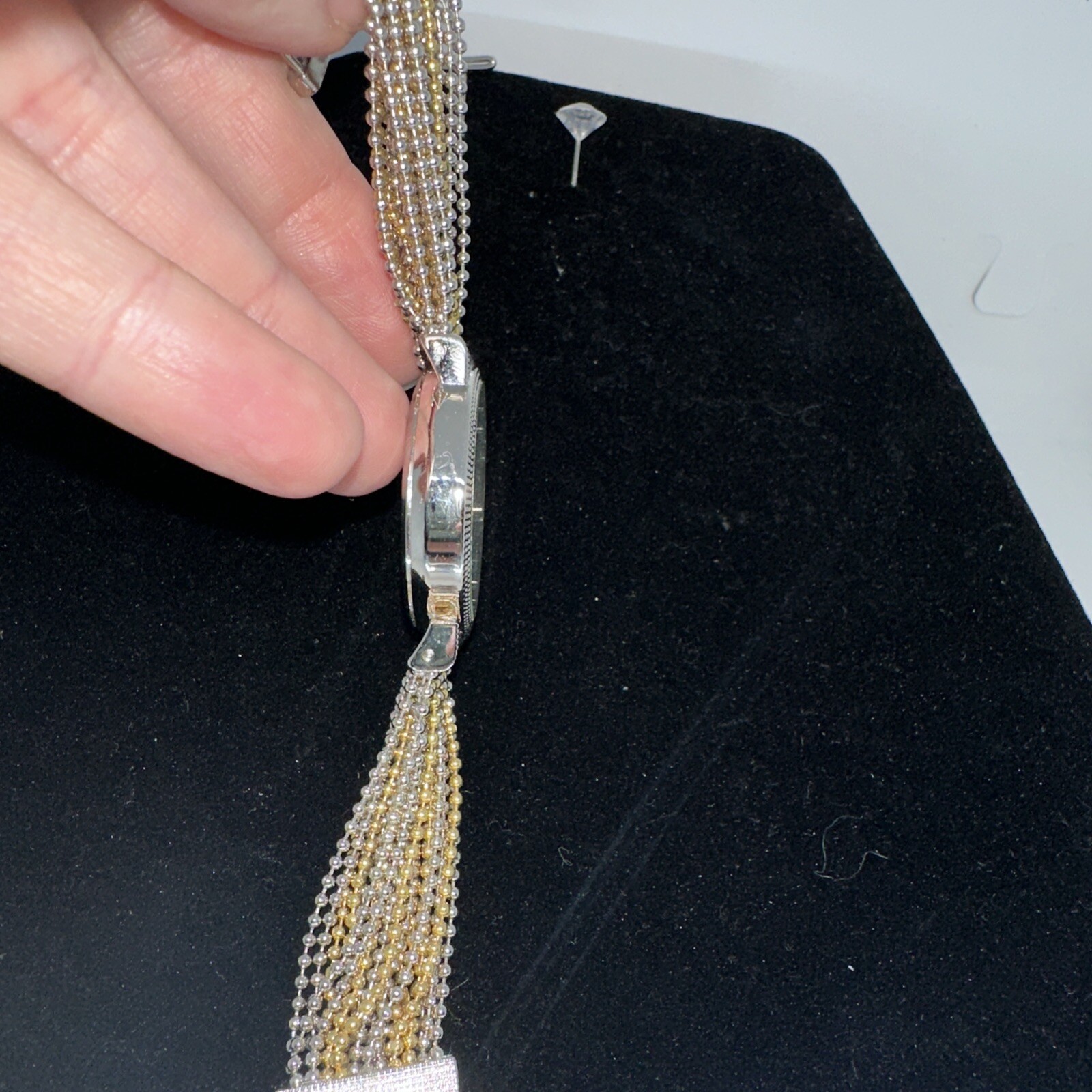 Chico’sp Multi-strand Gold & Silver Tone Ball Chain Watch Can Be Sized.