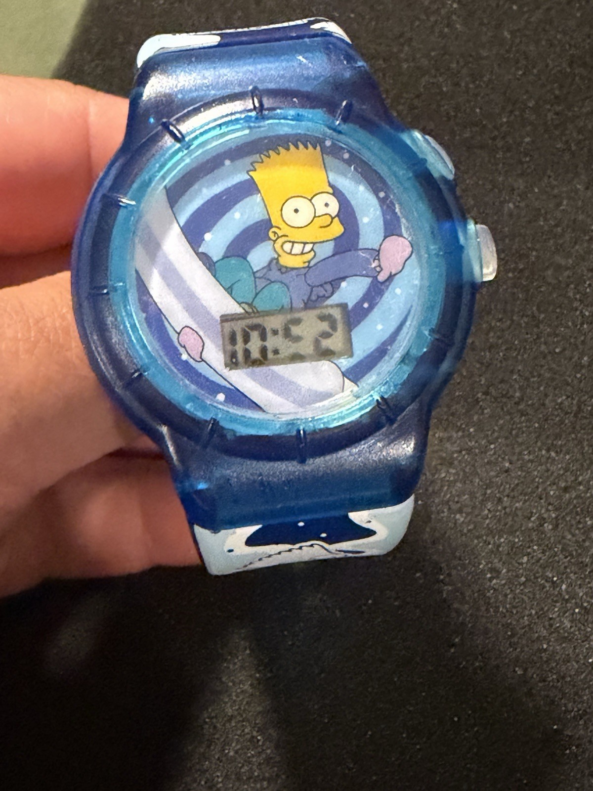 Burger King The Simpsons Bart Simpson Kids Digital Quartz Plastic Watch Blue