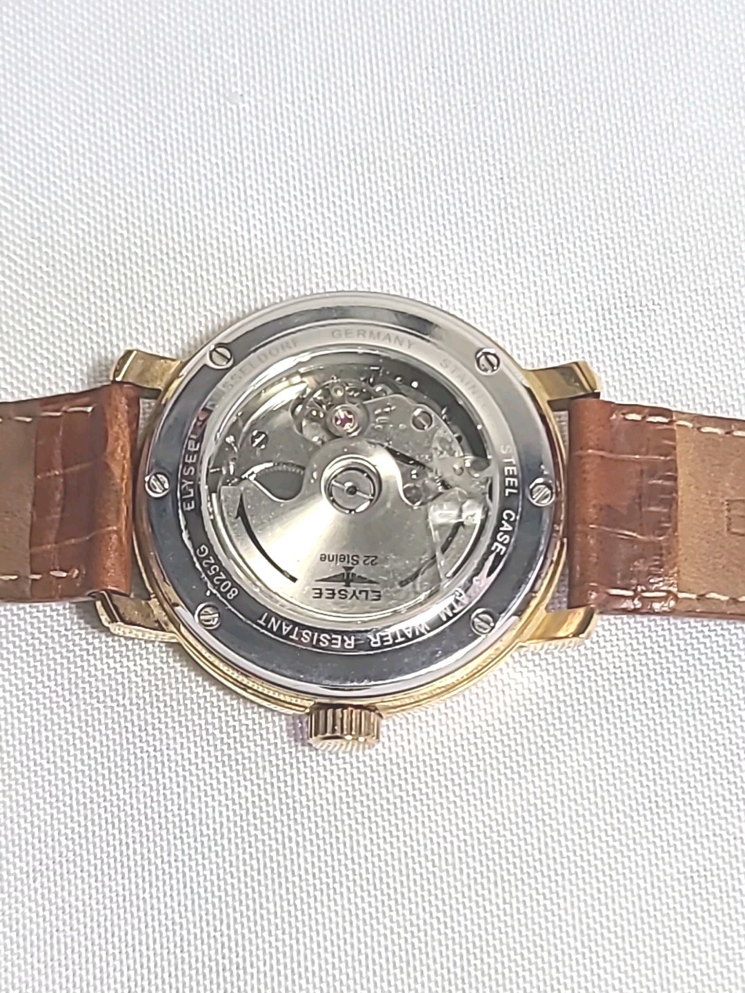 Elysee Düsseldorf Germany 80252G Chronograph Quartz Watch White/Cream Date
